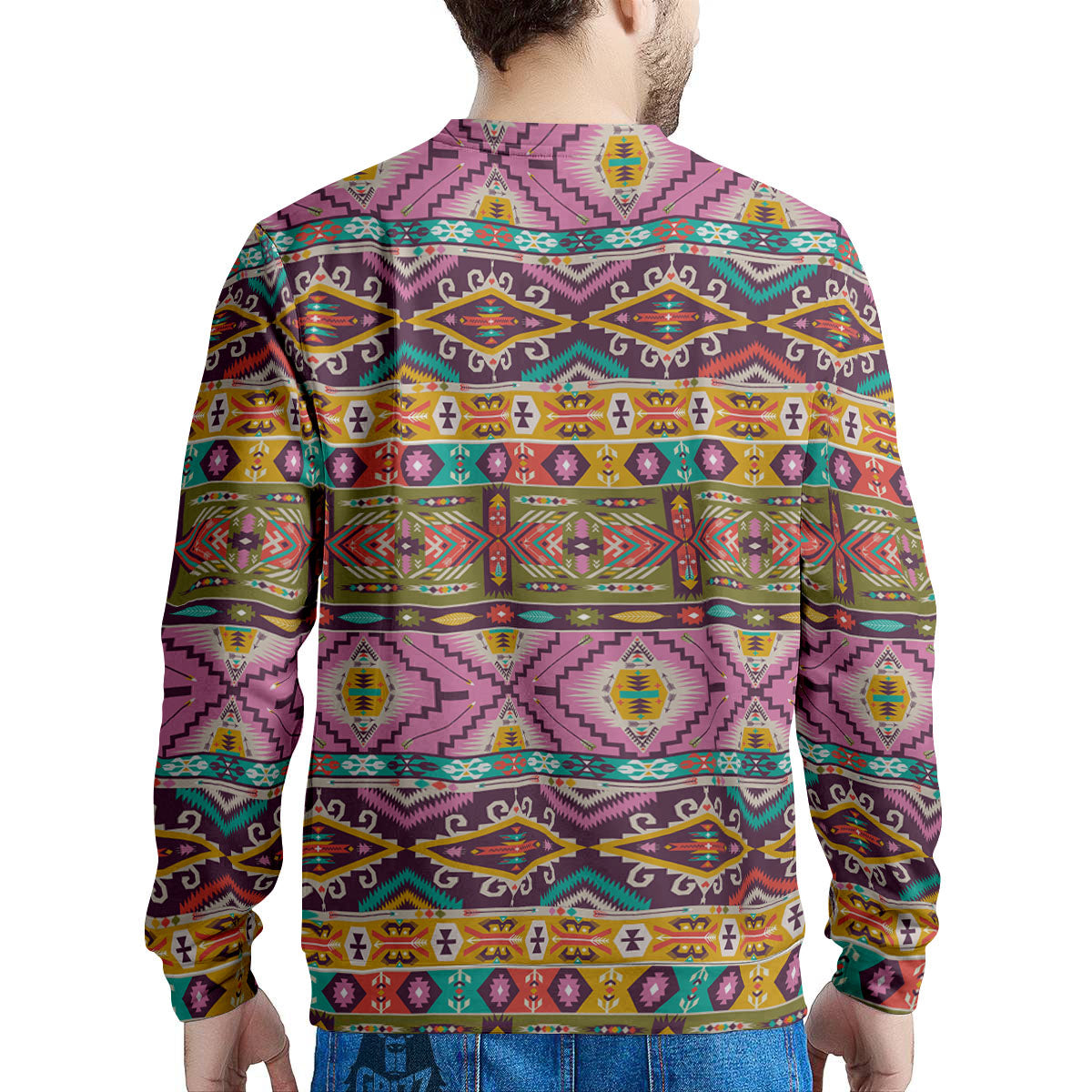 Inspired Native Print Pattern Men's Sweatshirt-grizzshop