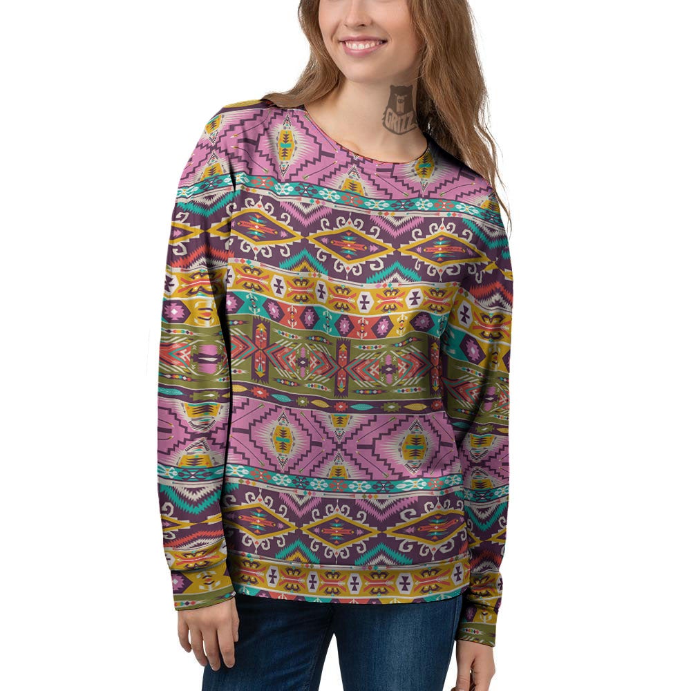 Inspired Native Print Pattern Women's Sweatshirt-grizzshop