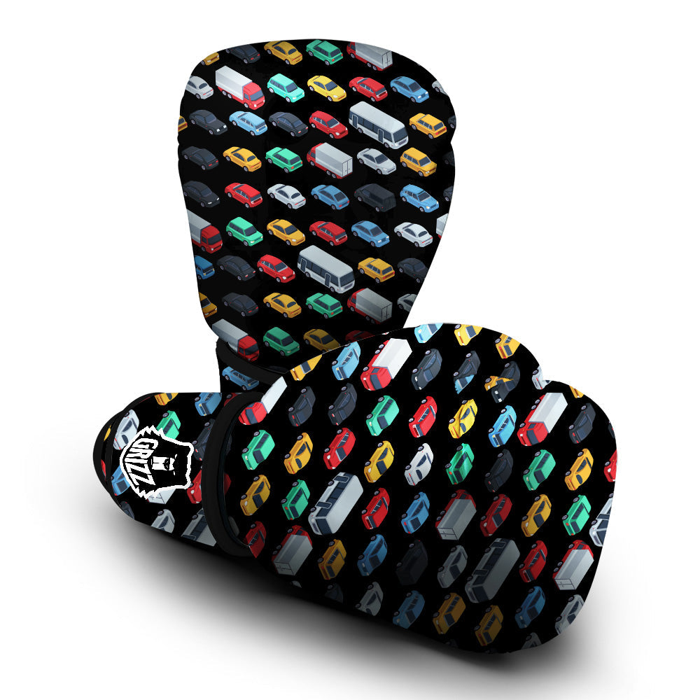 Isometric Cars Colorful Print Pattern Boxing Gloves-grizzshop