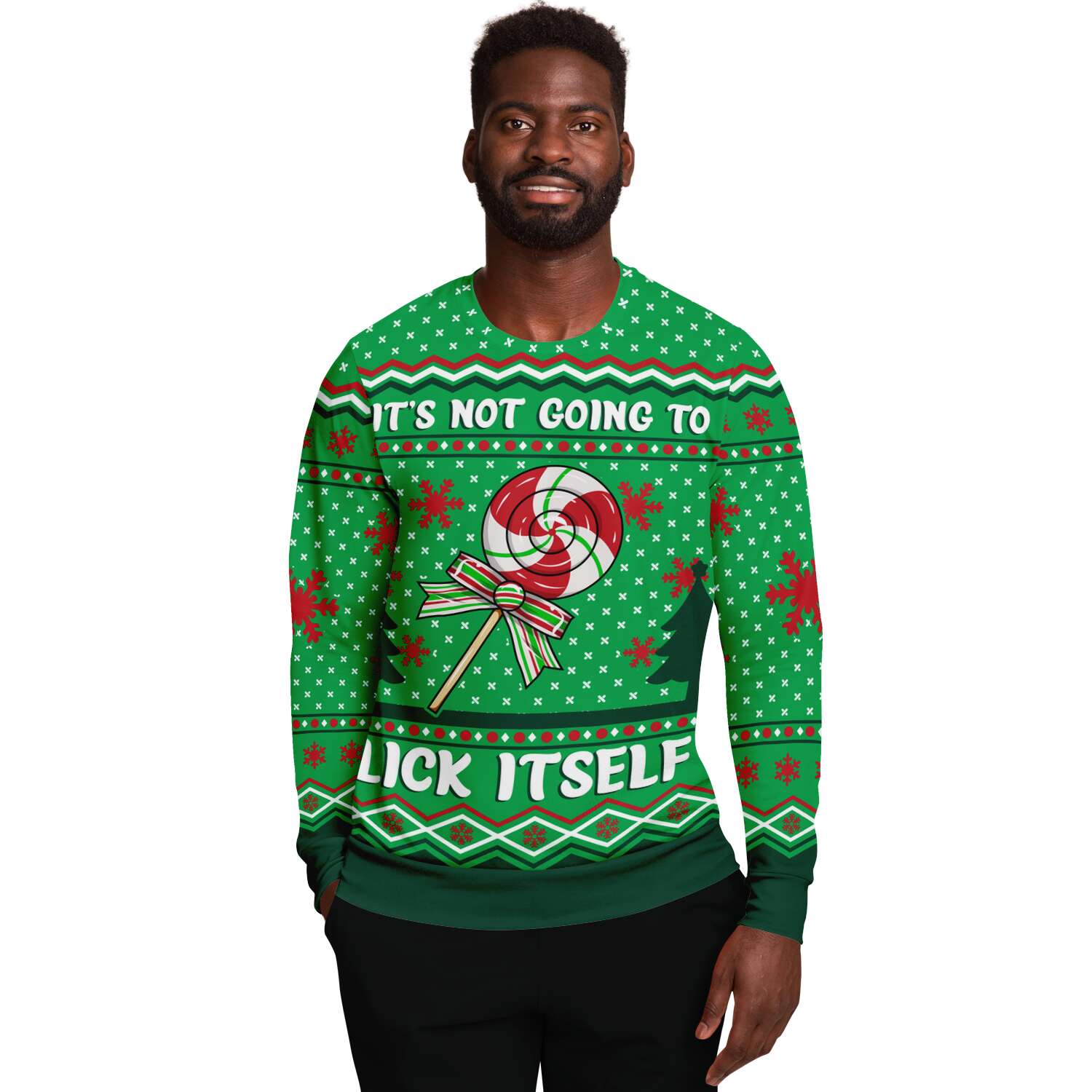 It's Not Going To Lick Itself Ugly Christmas Sweater-grizzshop