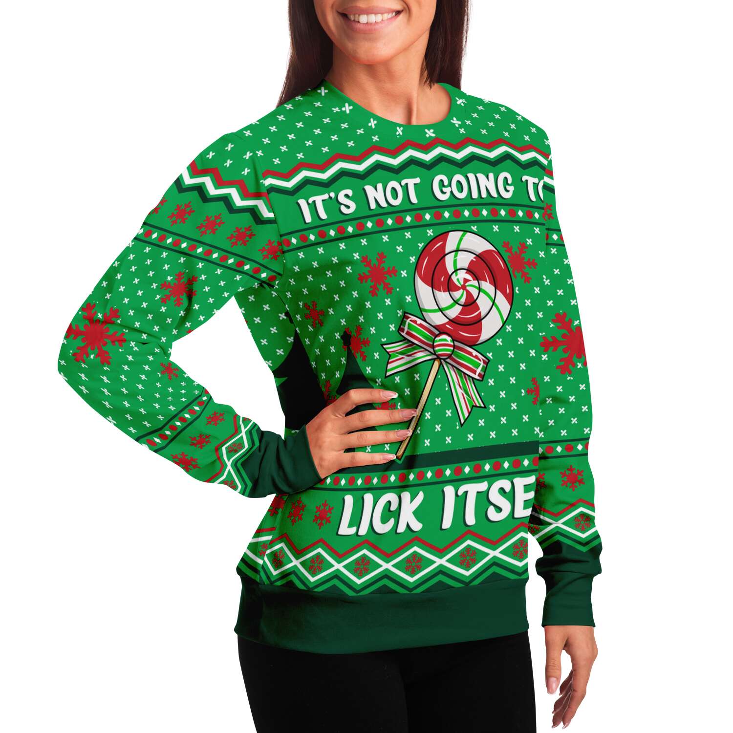 It's Not Going To Lick Itself Ugly Christmas Sweater-grizzshop