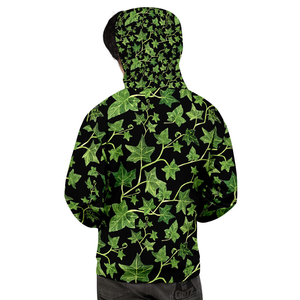 Ivy Leaf Green Print Men's Hoodie-grizzshop