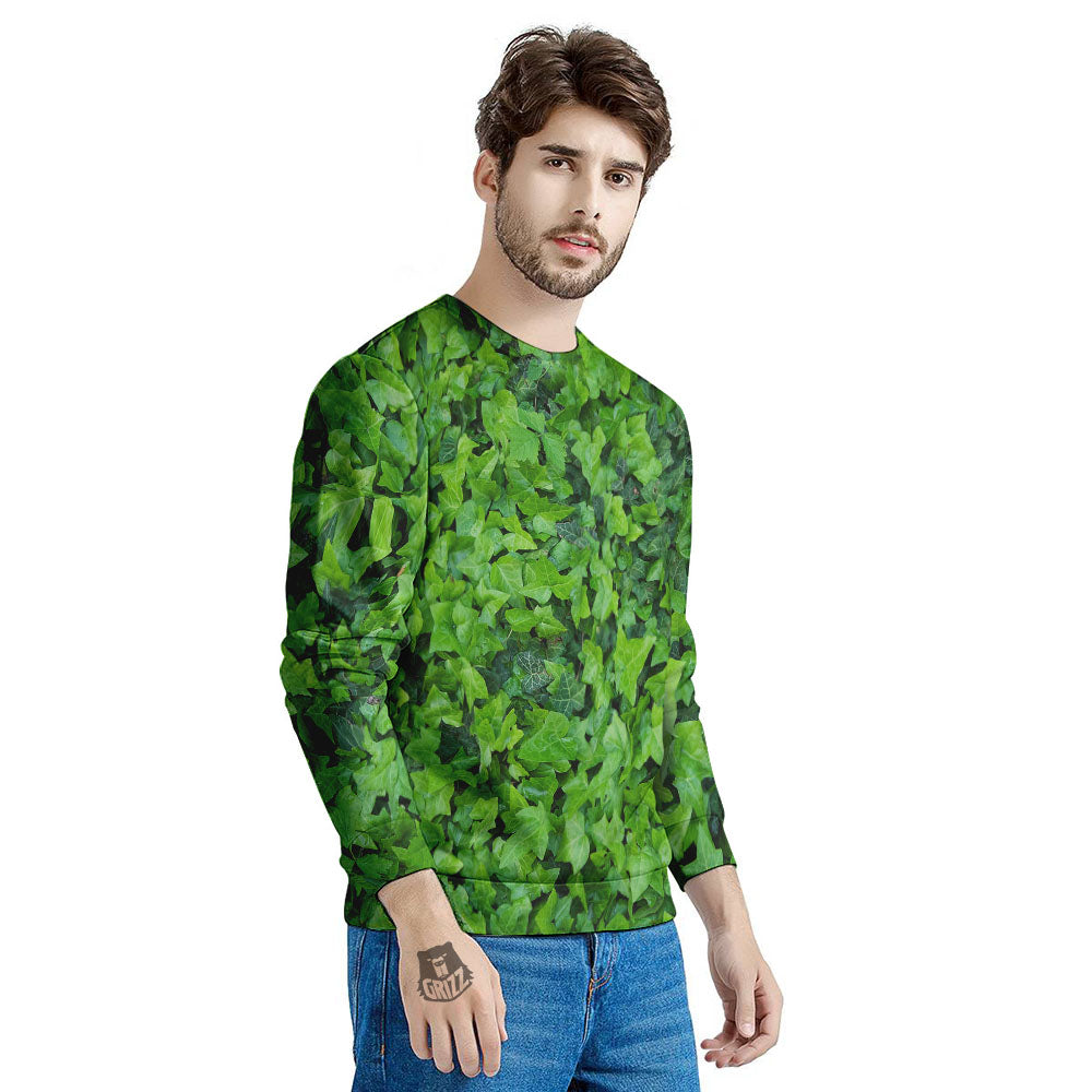 Ivy Wall Green Print Men's Sweatshirt-grizzshop