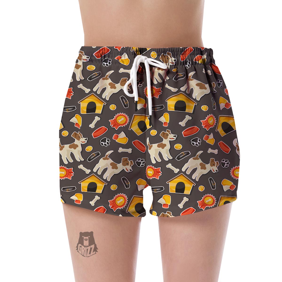 Jack Russell Dog Pattern Print Women's Shorts-grizzshop