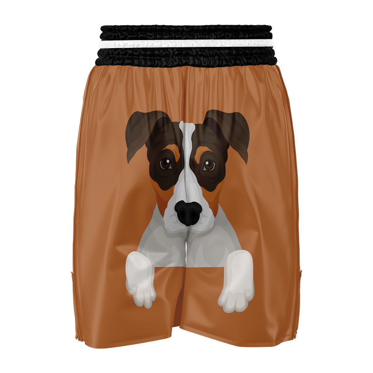 Jack Russell Terrier Cartoon Print Boxing Shorts-grizzshop