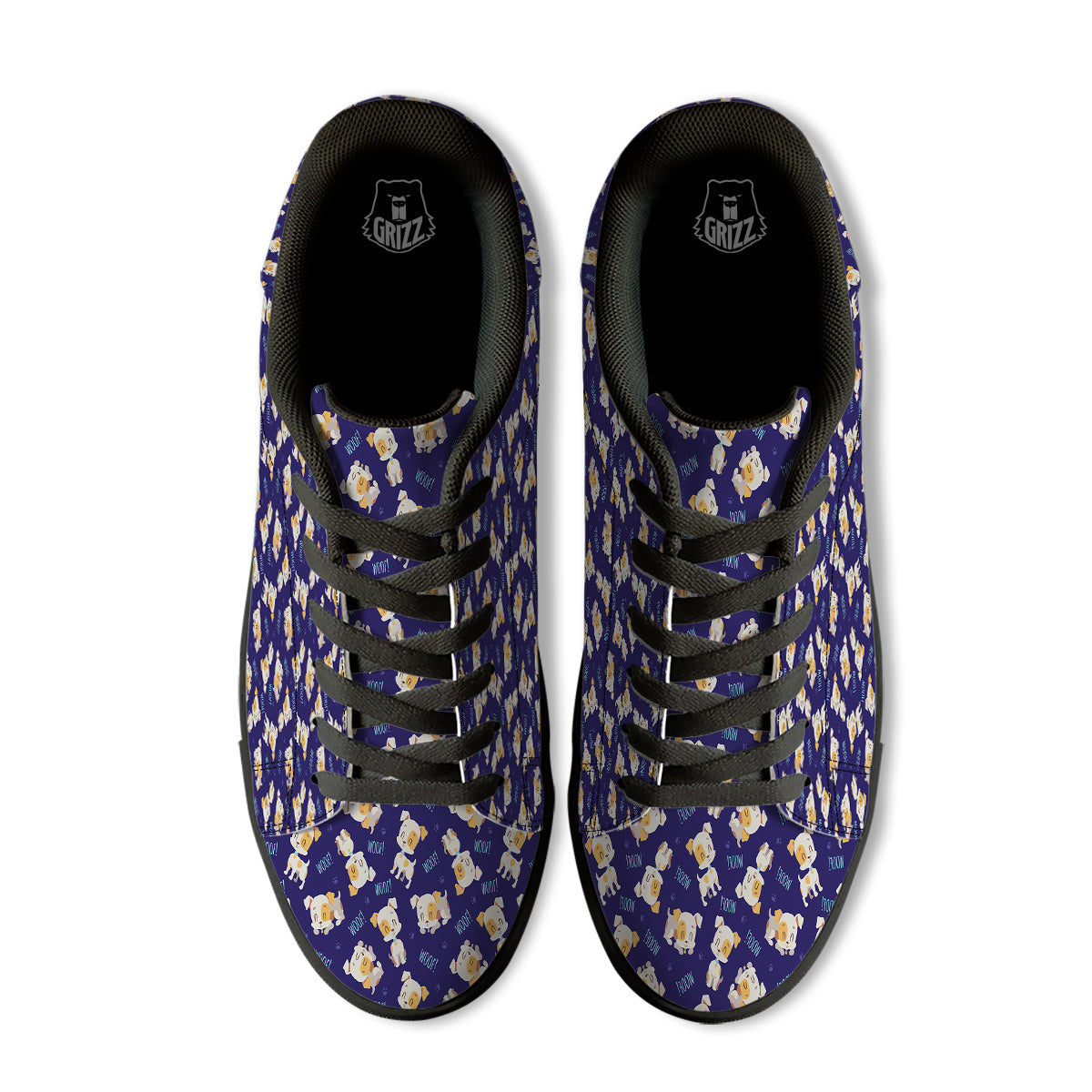 Jack Russell Terrier Cute Print Pattern Black Low Top Sneakers-grizzshop