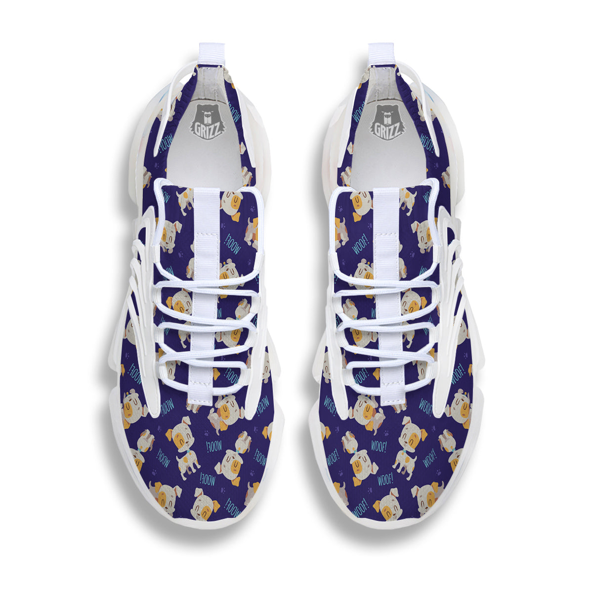 Jack Russell Terrier Cute Print Pattern White Gym Shoes-grizzshop
