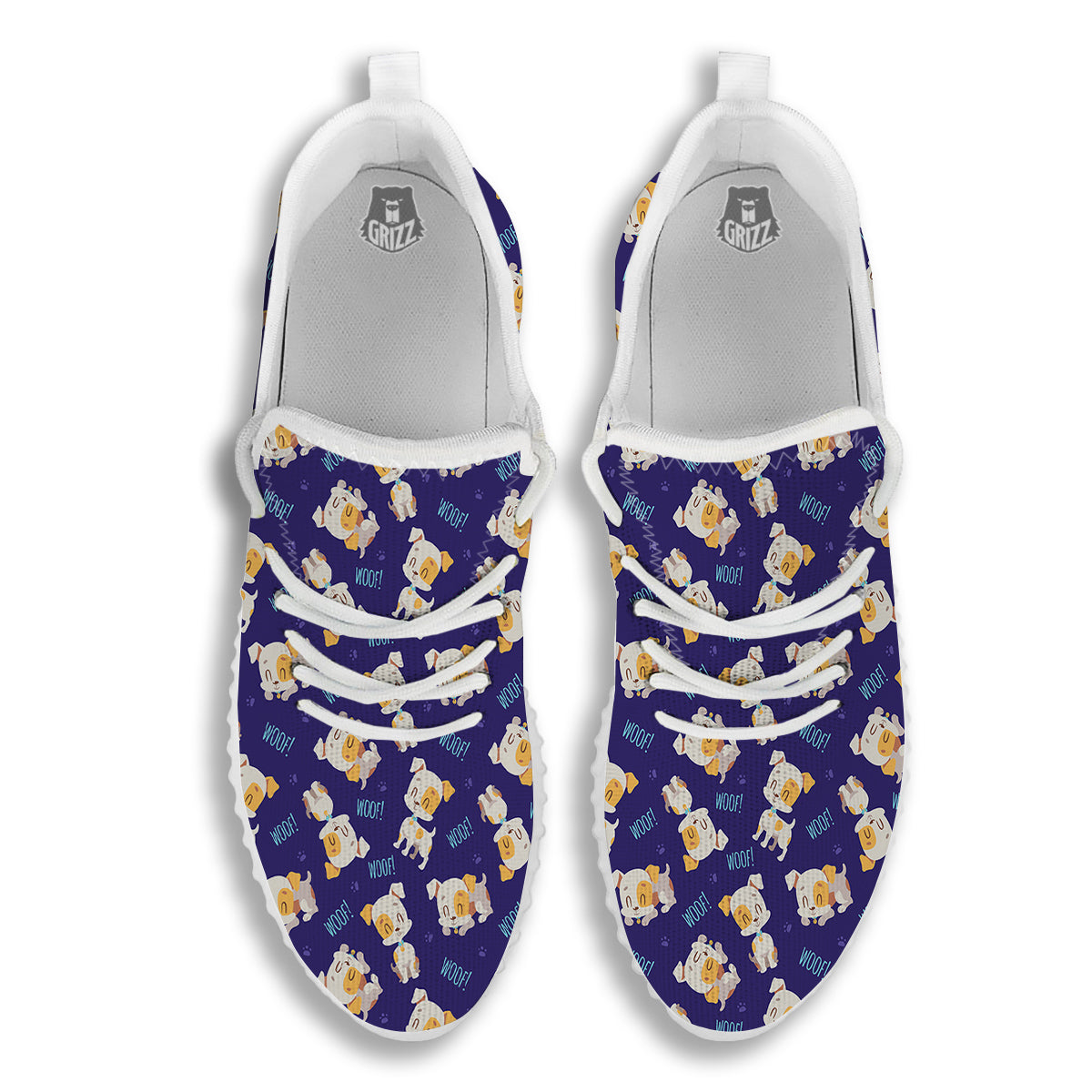 Jack Russell Terrier Cute Print Pattern White Walking Shoes-grizzshop