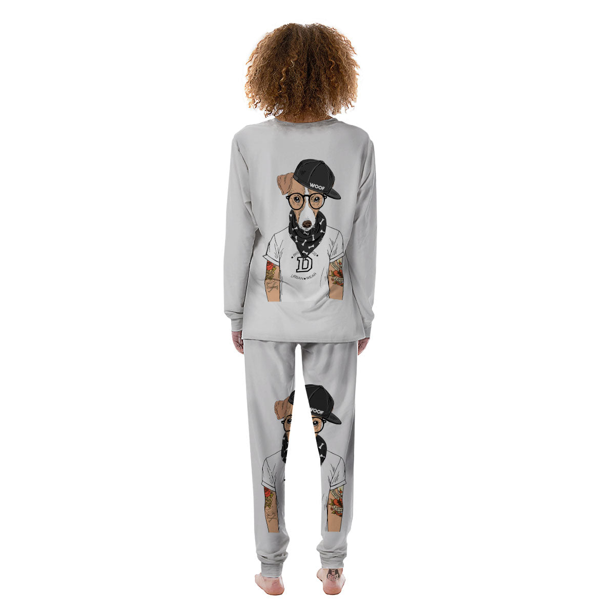 Jack Russell Terrier Hipster Print Women's Pajamas-grizzshop