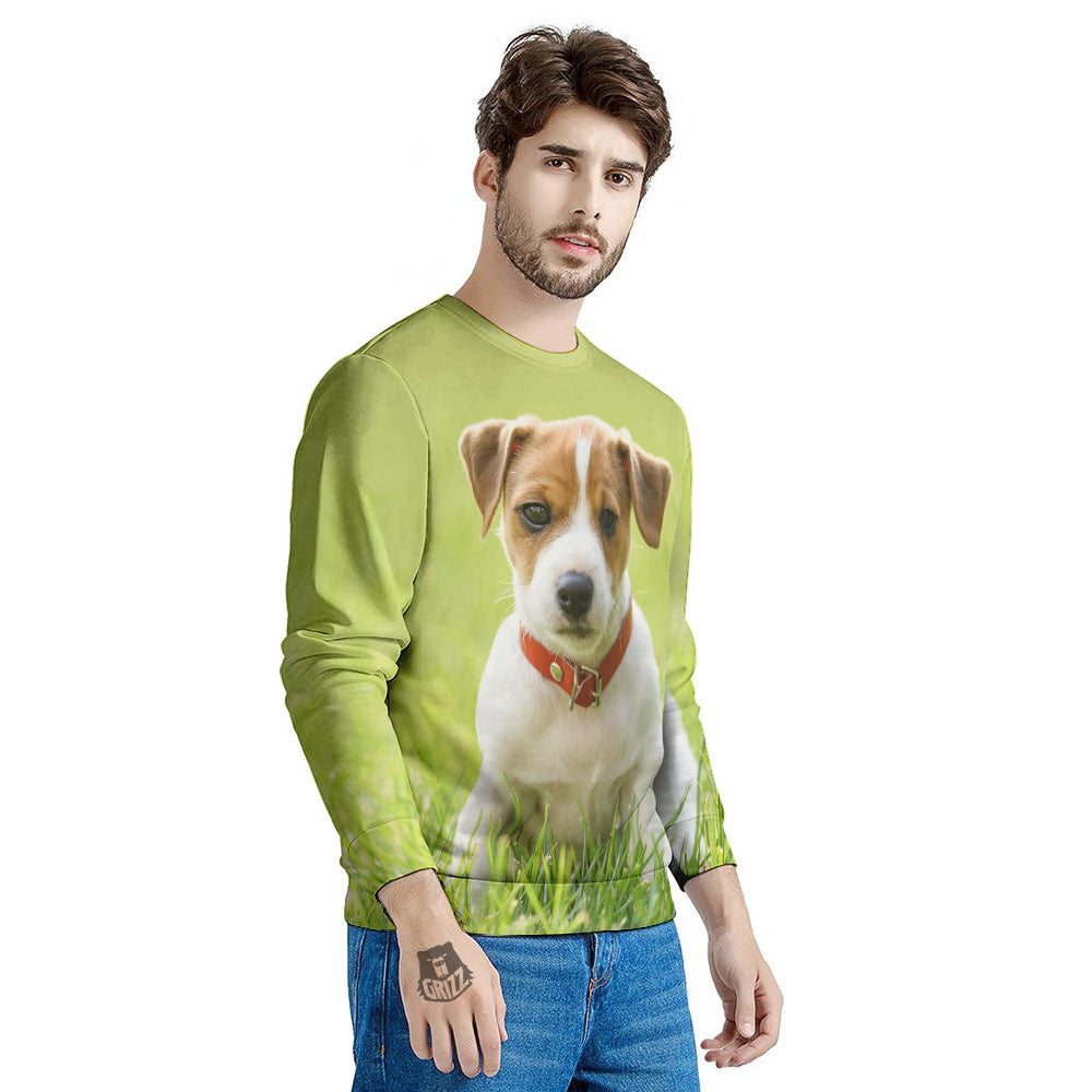 Jack Russell Terrier Little Print Men's Sweatshirt-grizzshop