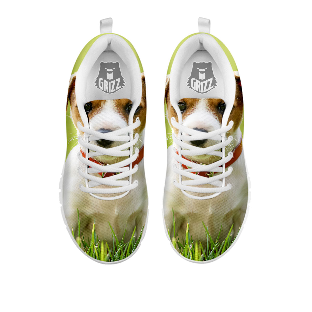 Jack Russell Terrier Little Print White Sneaker-grizzshop