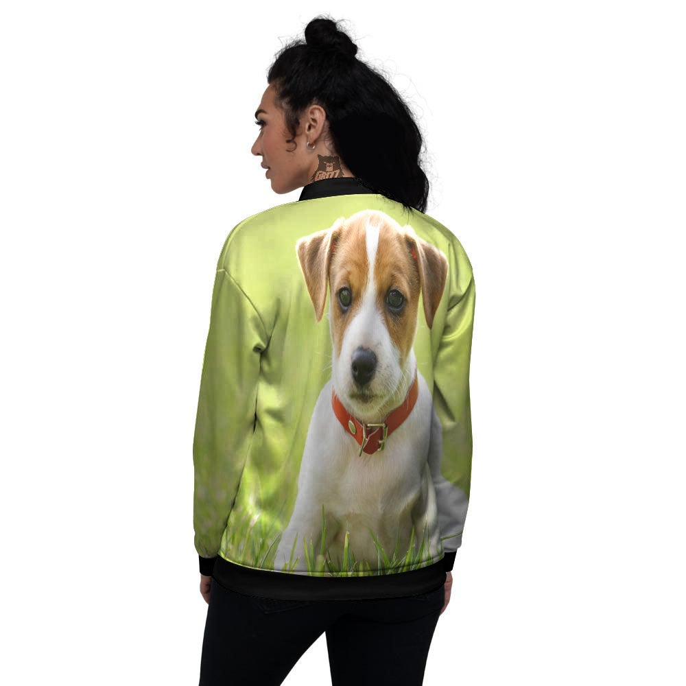 Jack Russell Terrier Little Print Women's Bomber Jacket-grizzshop