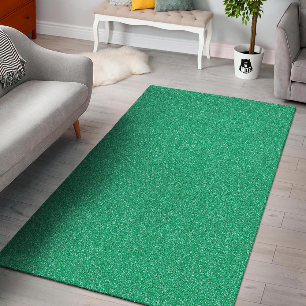 Jade Glitter Texture Print Floor Mat-grizzshop