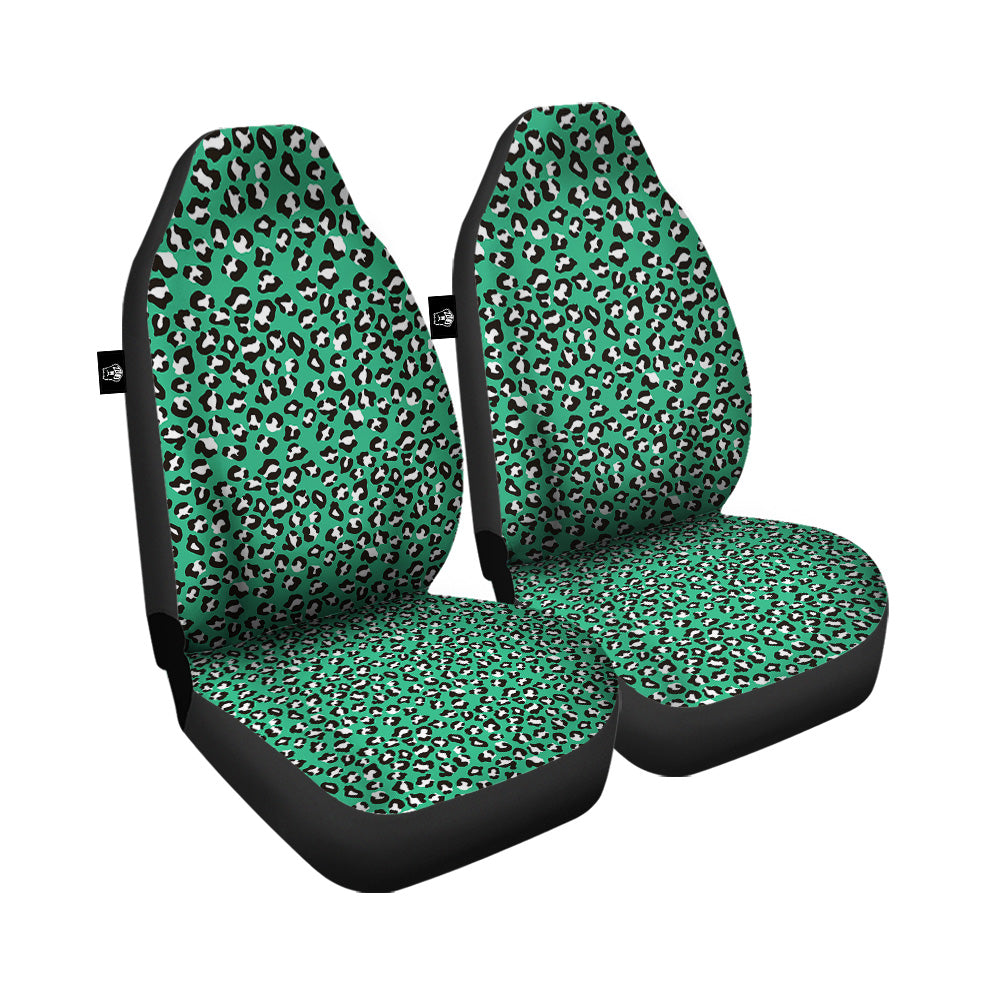 Jade Leopard Print Pattern Car Seat Covers-grizzshop