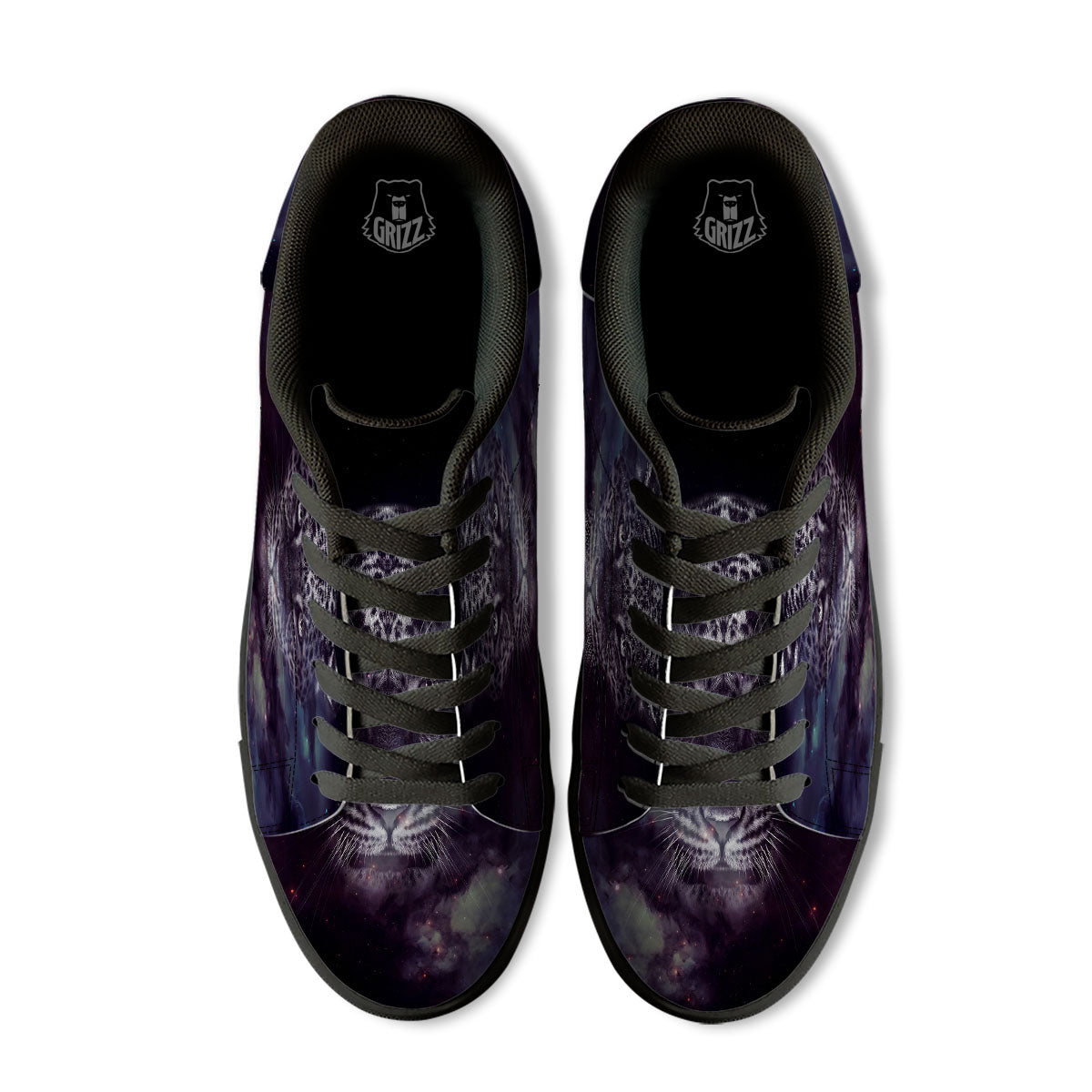 Jaguar Galaxy Print Black Low Top Sneakers-grizzshop