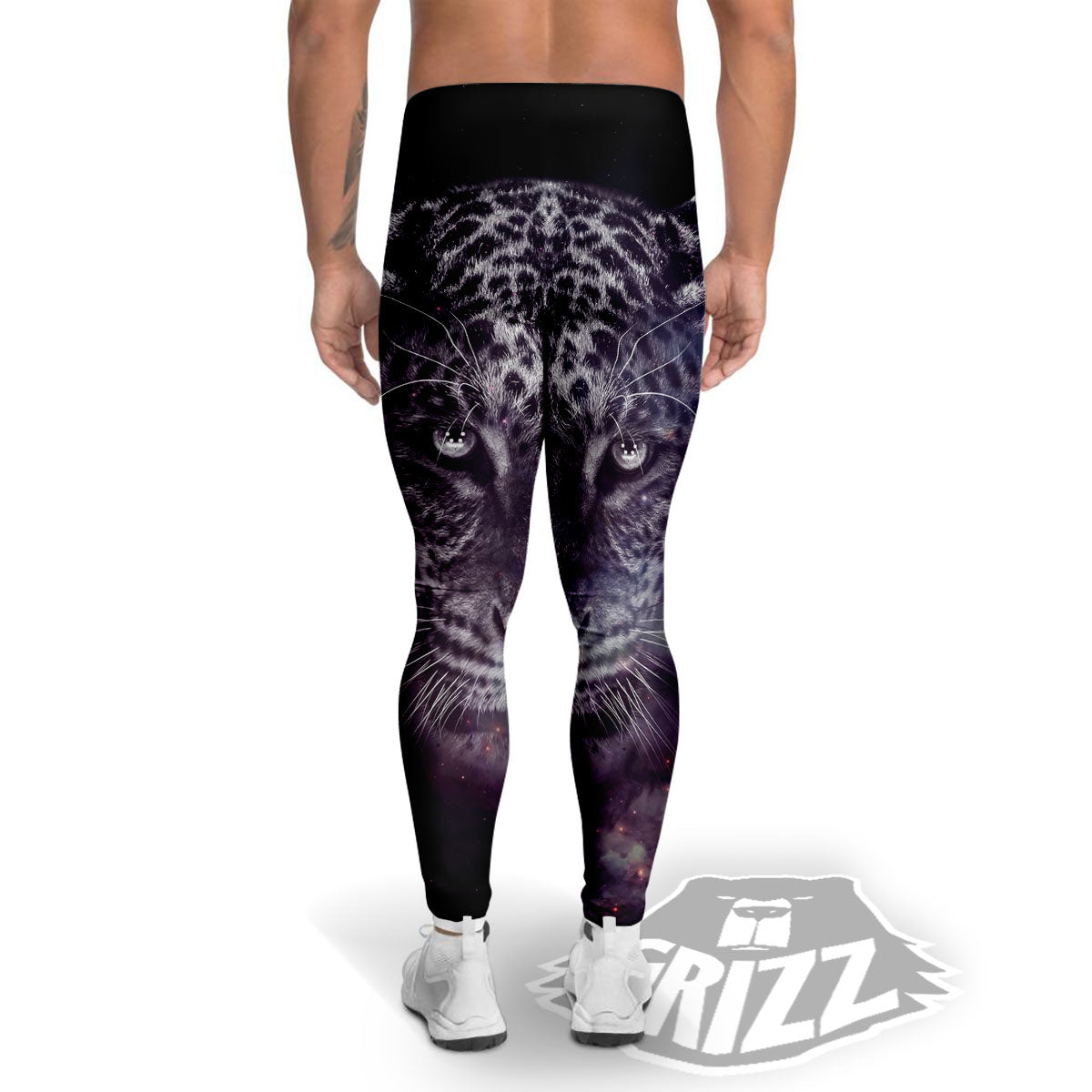 Jaguar Galaxy Print Men's Leggings-grizzshop