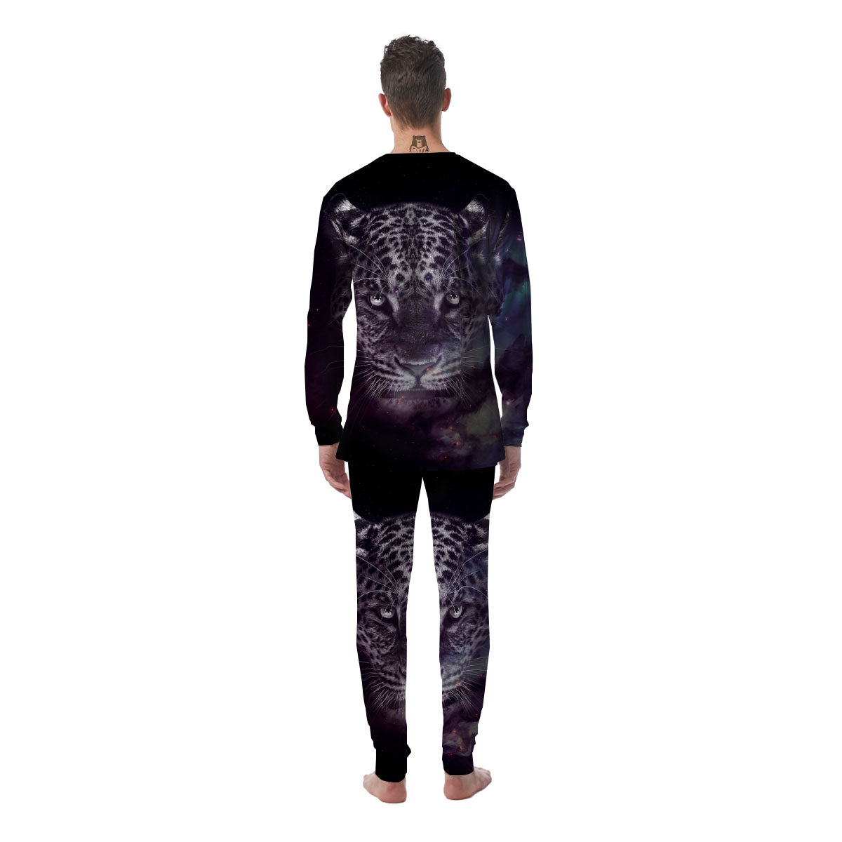 Jaguar Galaxy Print Men's Pajamas-grizzshop