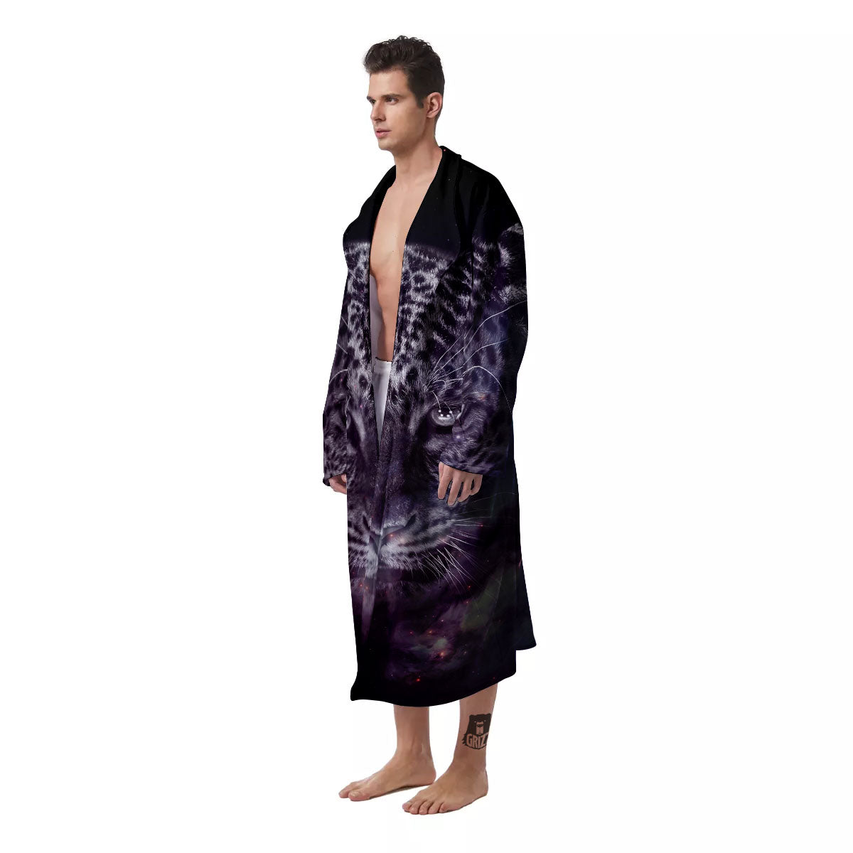 Jaguar Galaxy Print Men's Robe-grizzshop