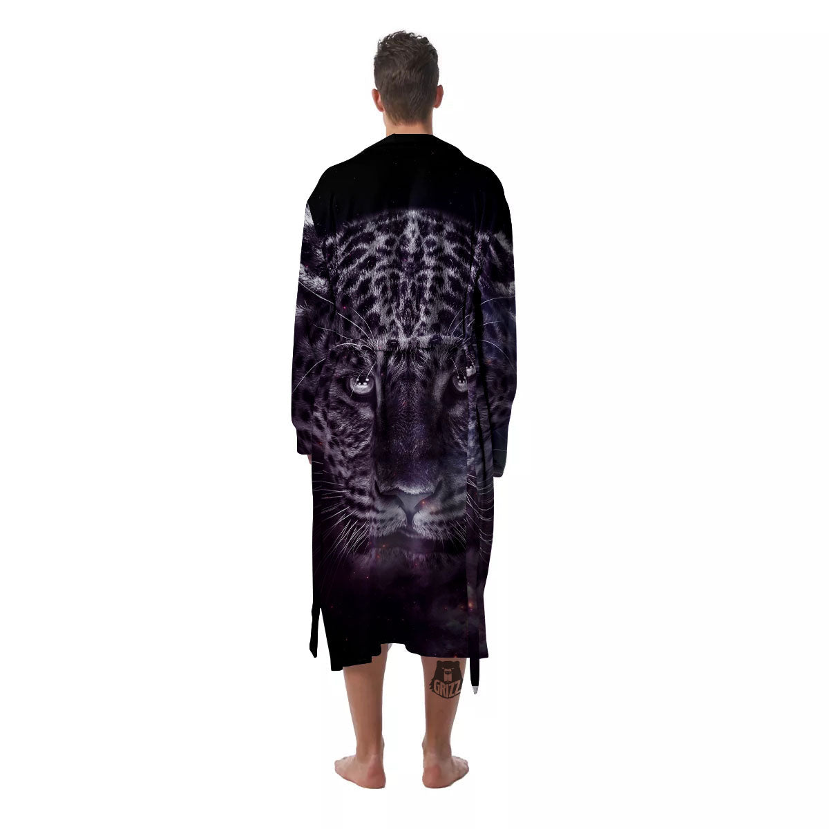 Jaguar Galaxy Print Men's Robe-grizzshop