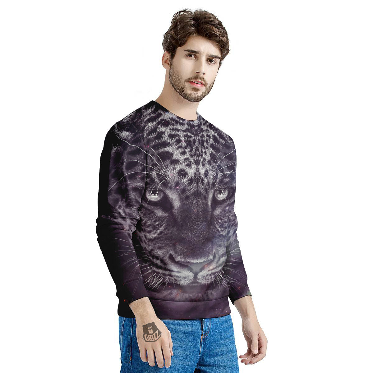 Jaguar Galaxy Print Men's Sweatshirt-grizzshop