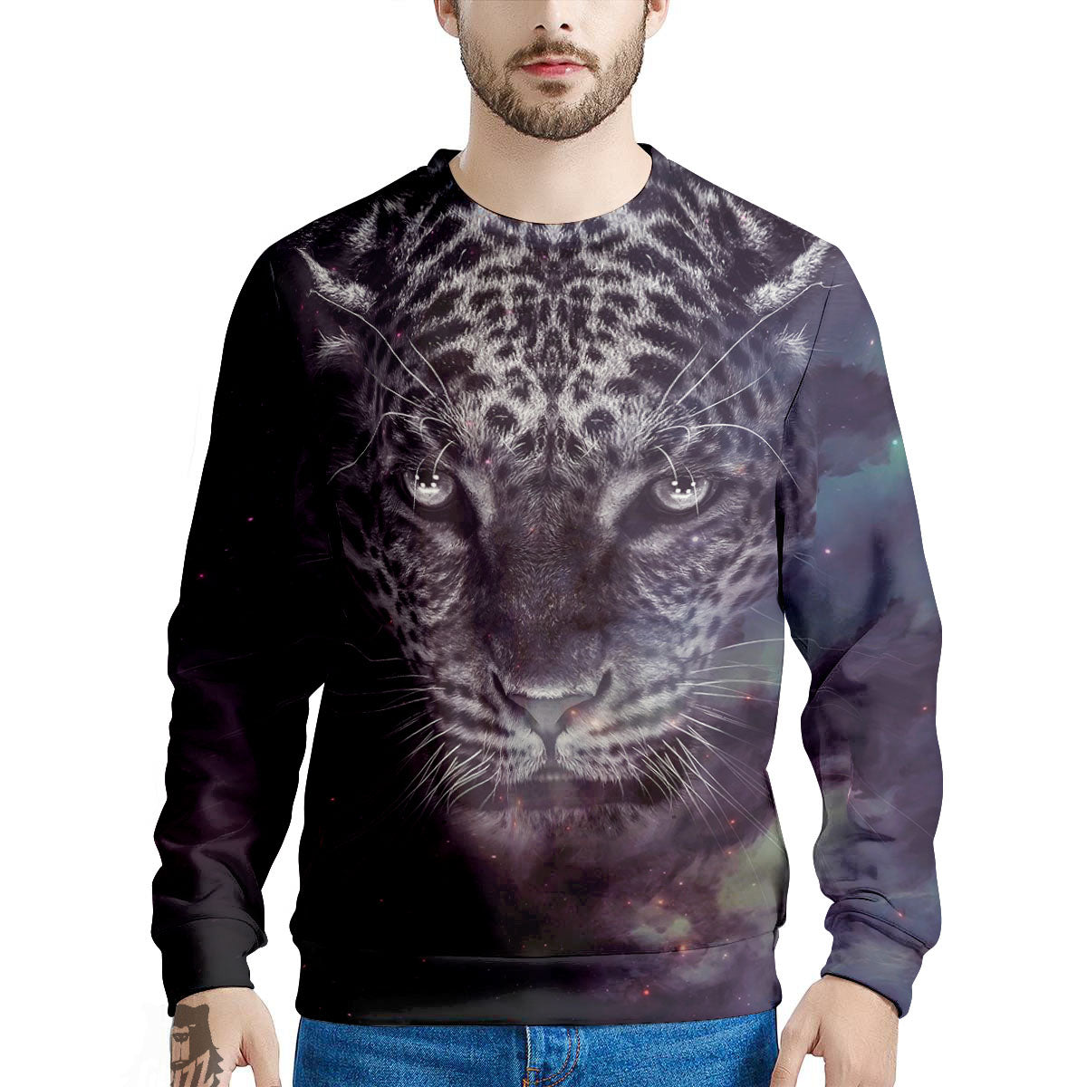 Jaguar Galaxy Print Men's Sweatshirt-grizzshop