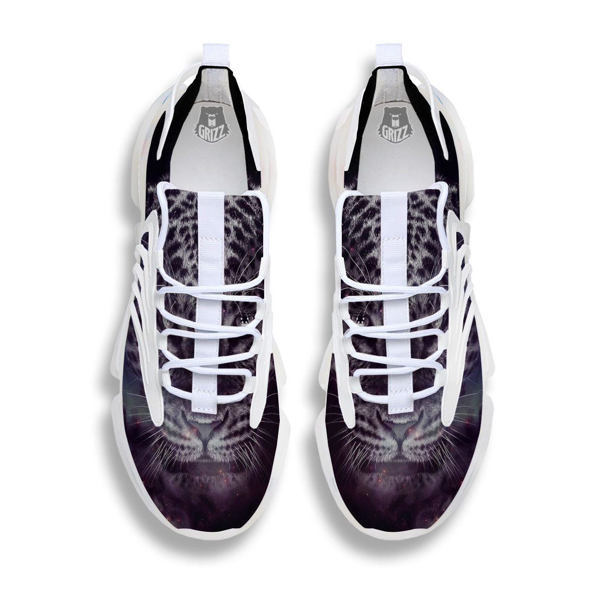 Jaguar Galaxy Print White Gym Shoes-grizzshop