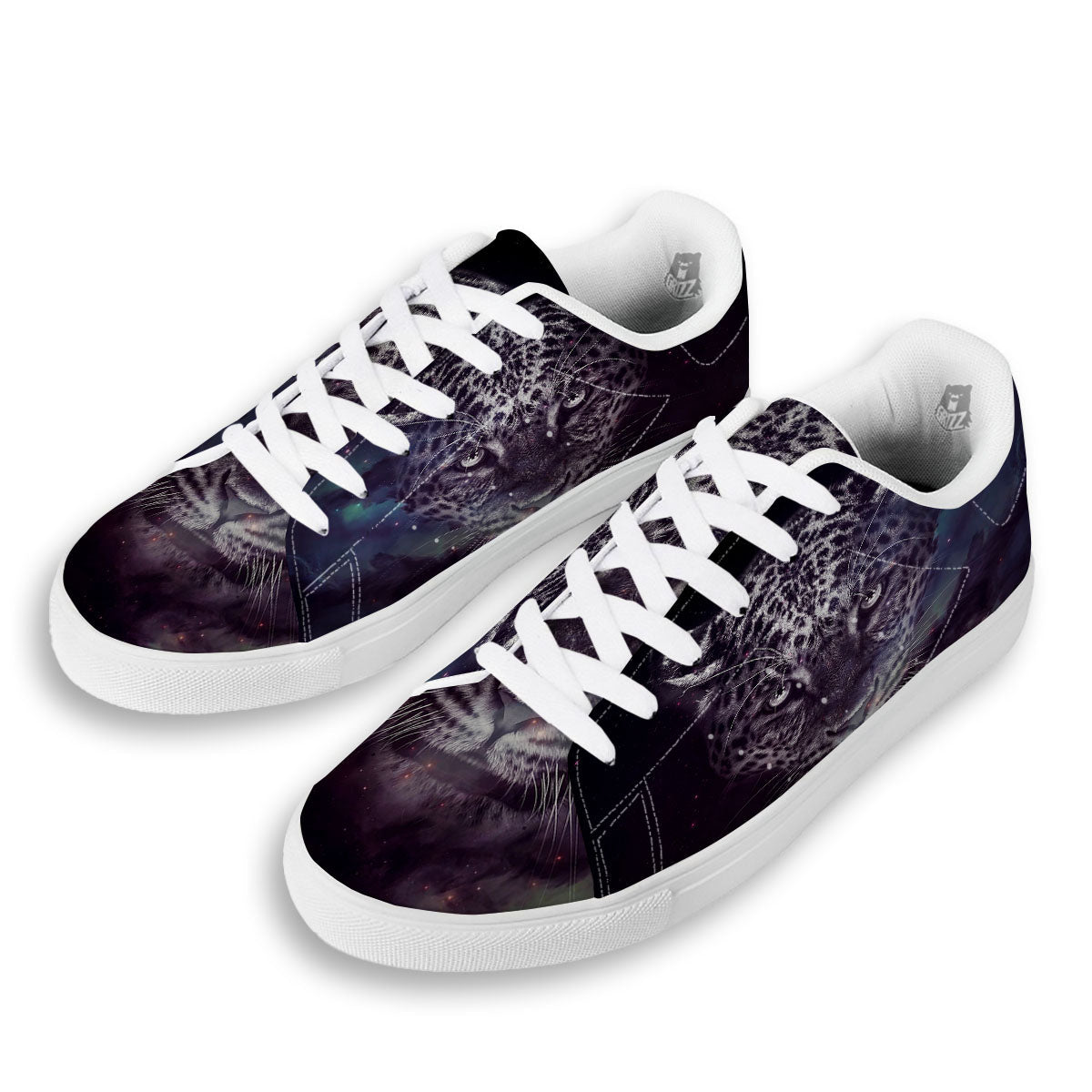 Jaguar Galaxy Print White Low Top Sneakers-grizzshop