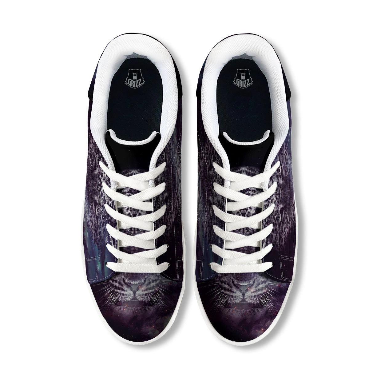 Jaguar Galaxy Print White Low Top Sneakers-grizzshop
