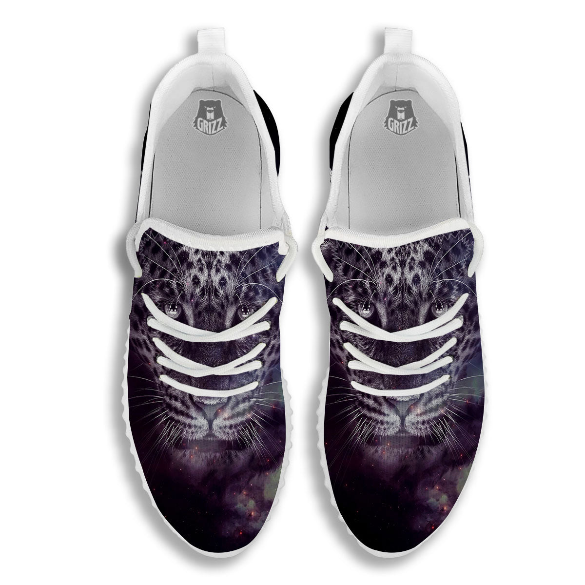 Jaguar Galaxy Print White Walking Shoes-grizzshop