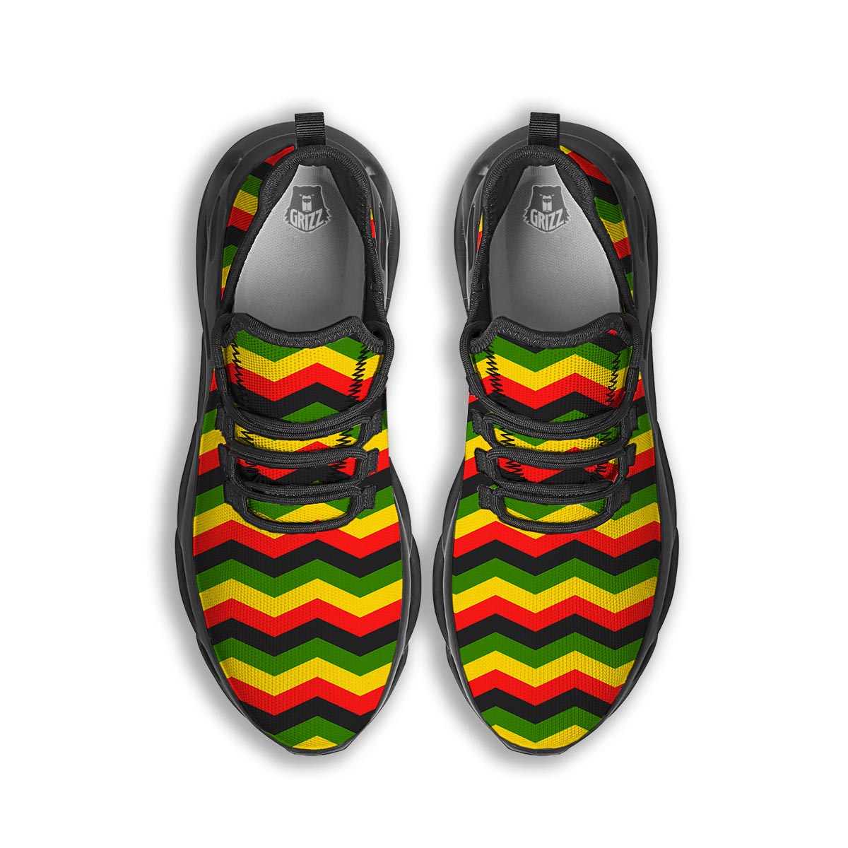 Jamaica Reggae Rasta Black Running Shoes-grizzshop