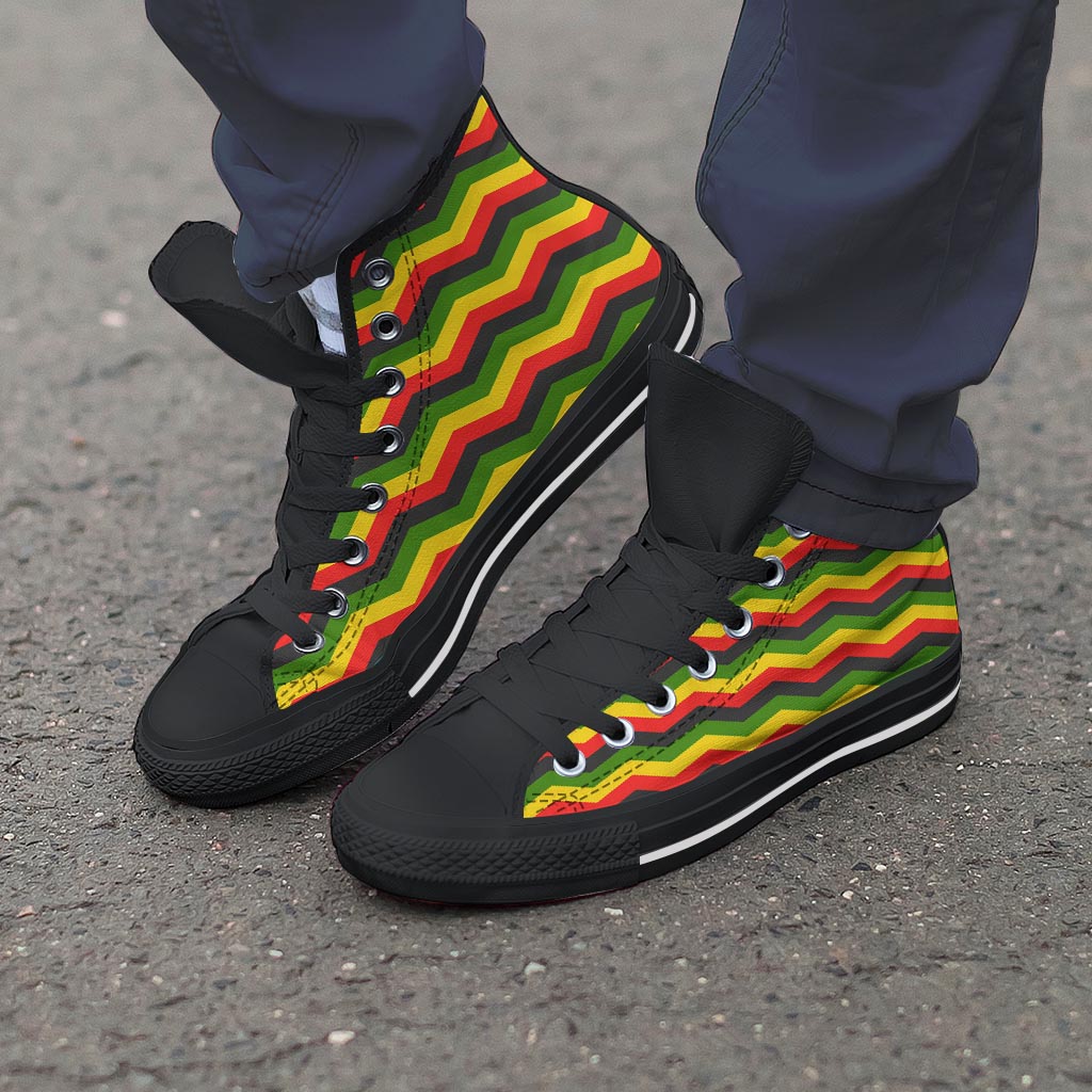 Jamaica Reggae Rasta Men's High Top Shoes-grizzshop
