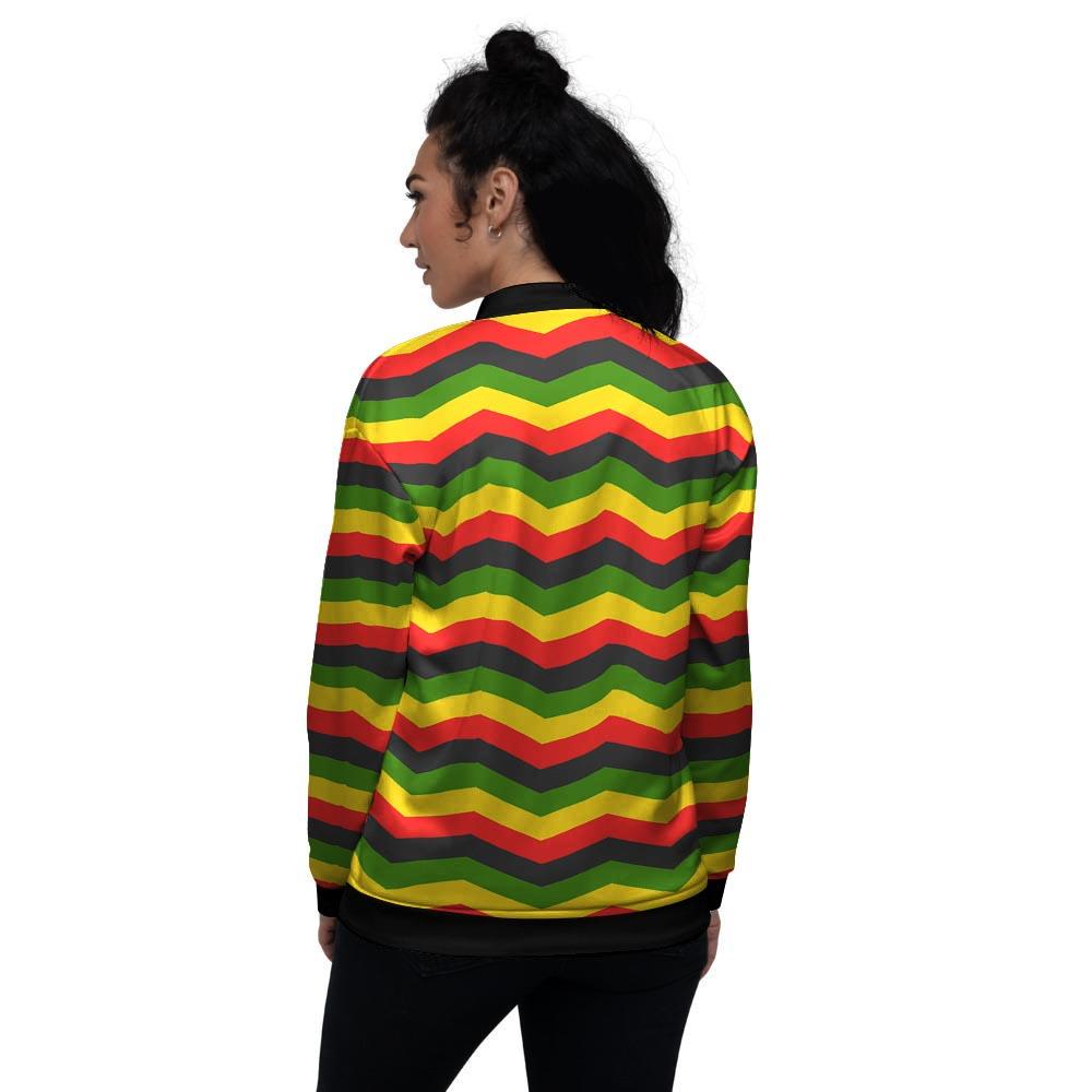 Jamaica Reggae Rasta Women's Bomber Jacket-grizzshop