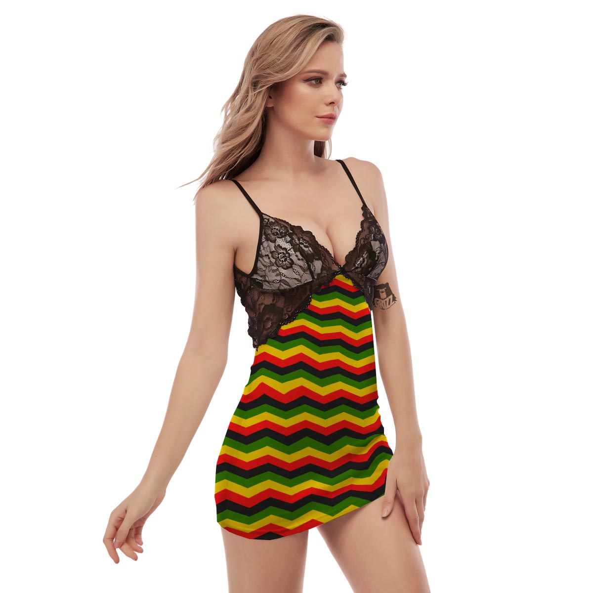 Jamaica Reggae Rasta Women's Sexy Night Dress-grizzshop