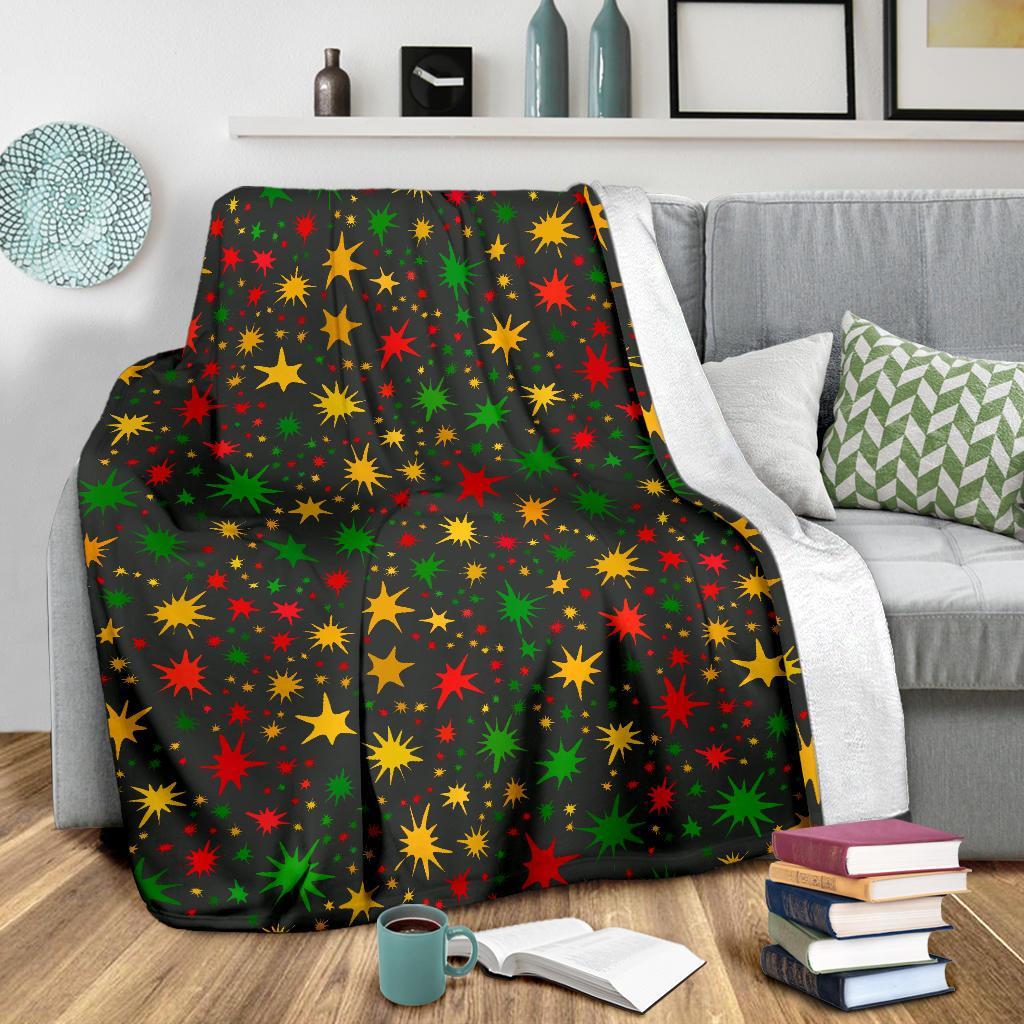 Jamaican Color Pattern Print Blanket-grizzshop