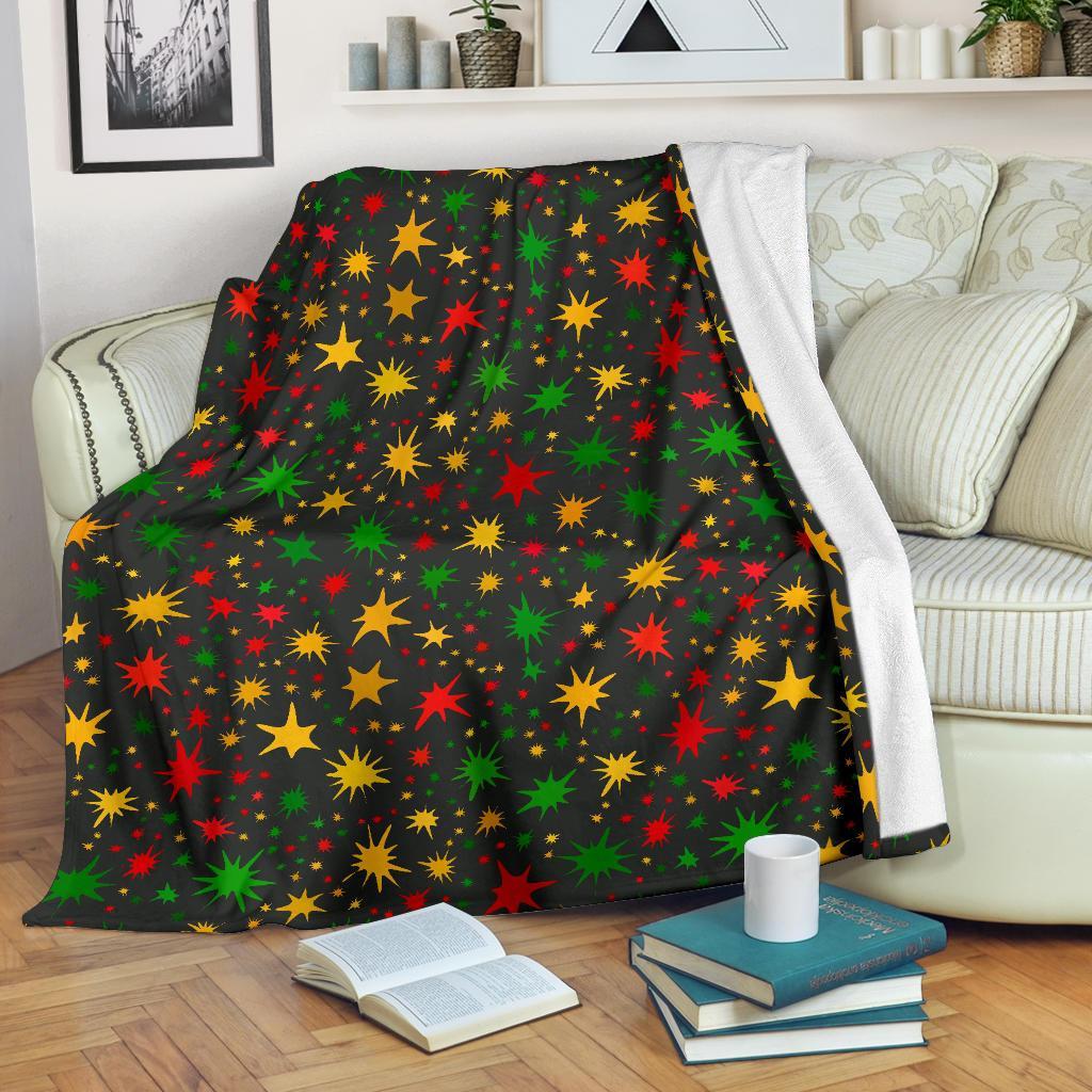Jamaican Color Pattern Print Blanket-grizzshop