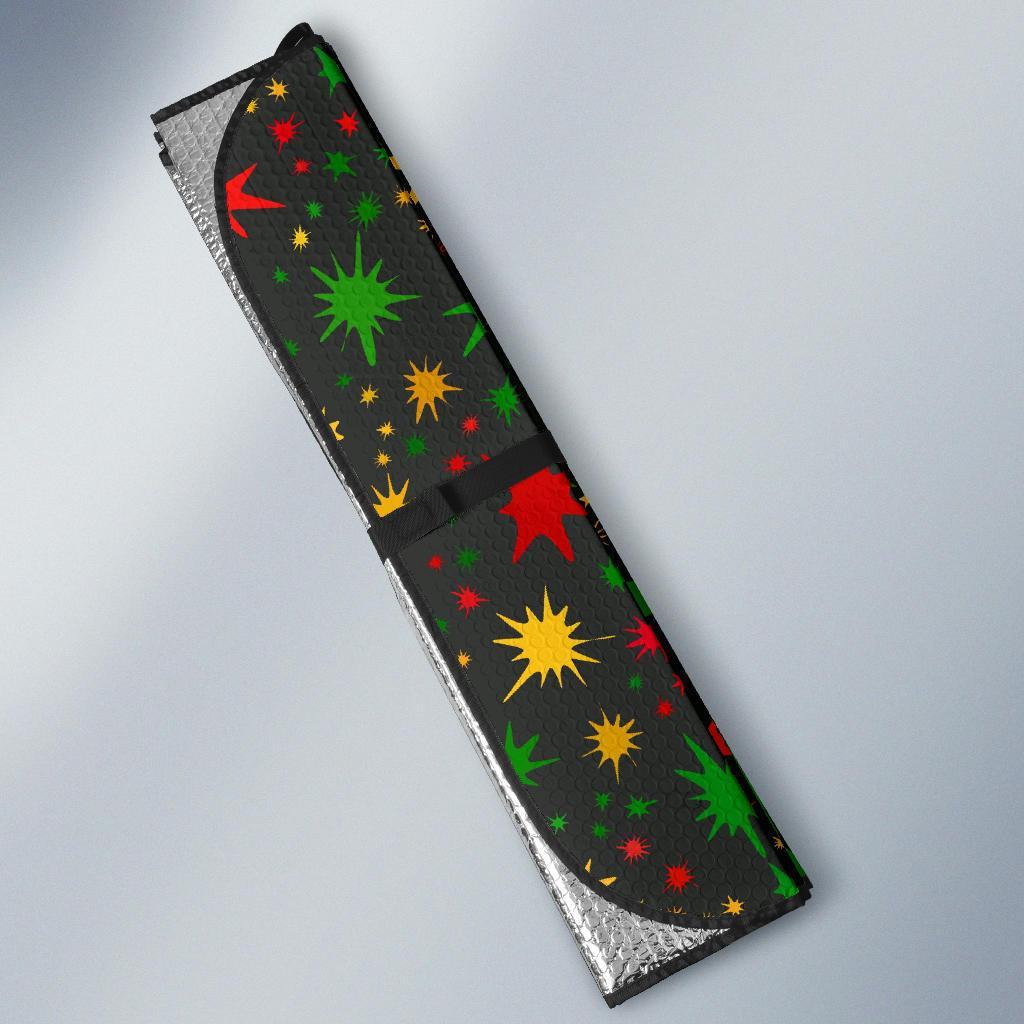 Jamaican Color Pattern Print Car Sun Shade-grizzshop