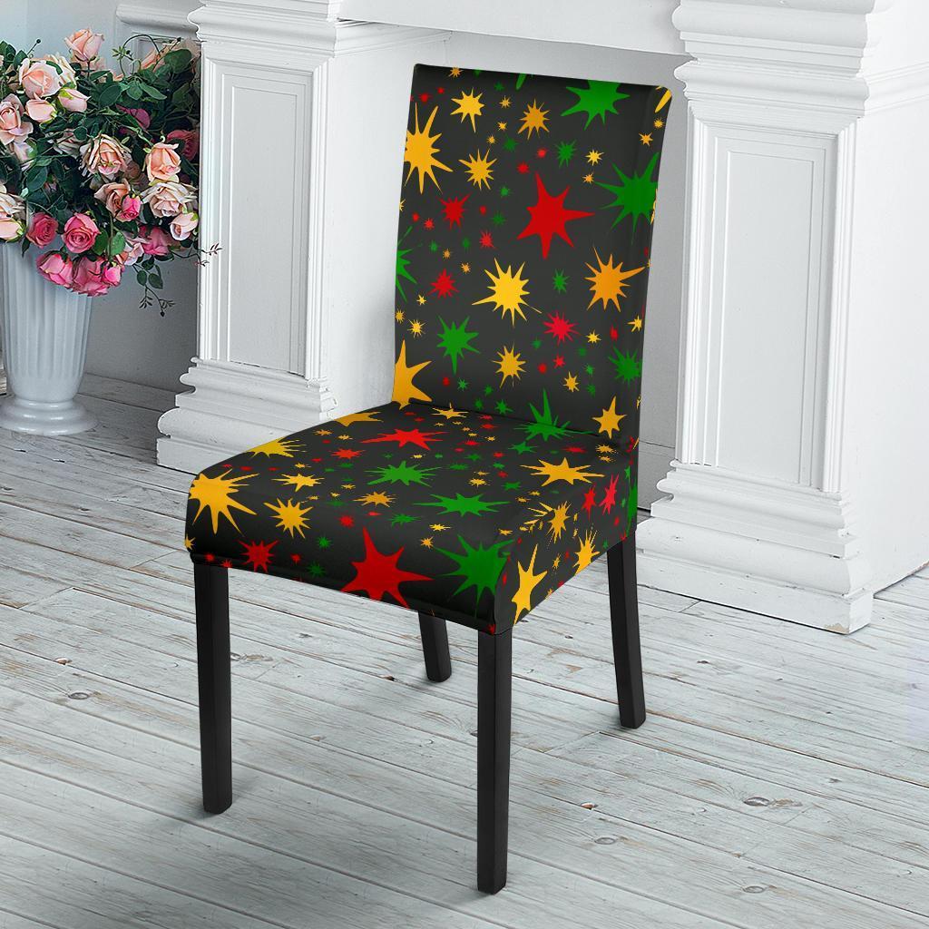 Jamaican Color Pattern Print Chair Cover-grizzshop