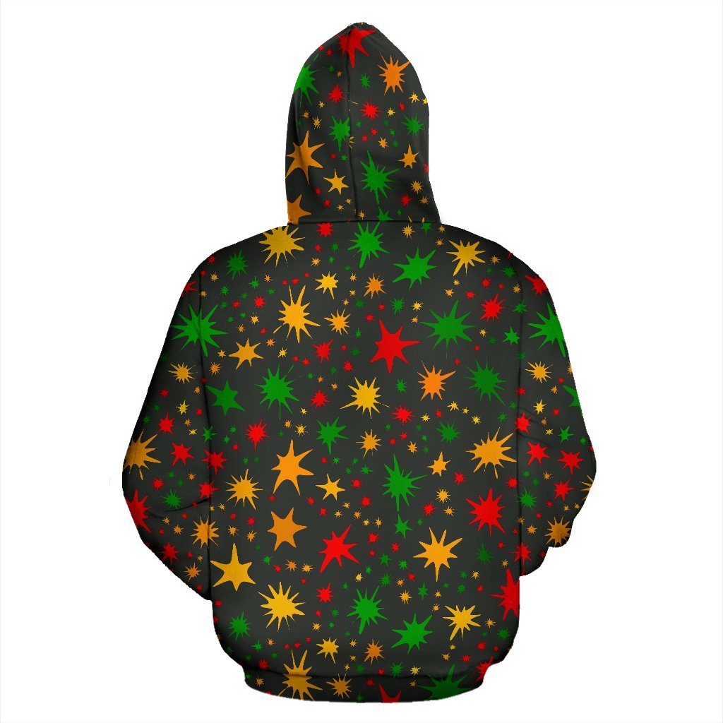 Jamaican Color Pattern Print Men Women Pullover Hoodie-grizzshop