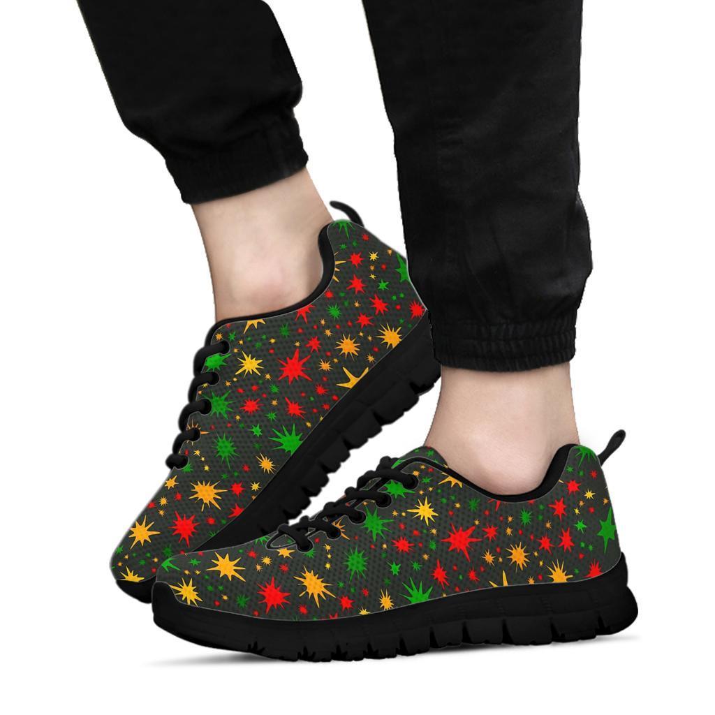 Jamaican Color Pattern Print Sneaker Shoes For Men Women-grizzshop