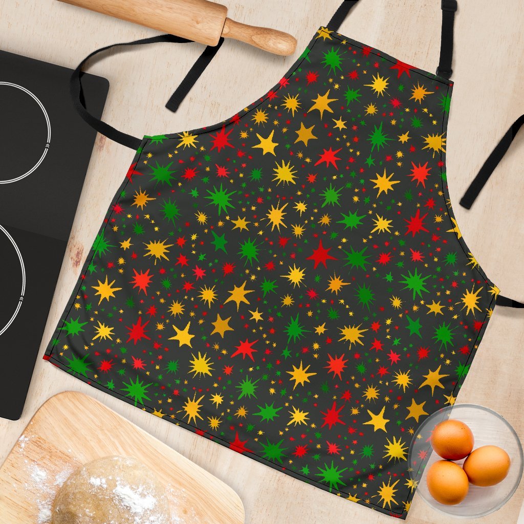 Jamaican Color Pattern Print Women's Apron-grizzshop