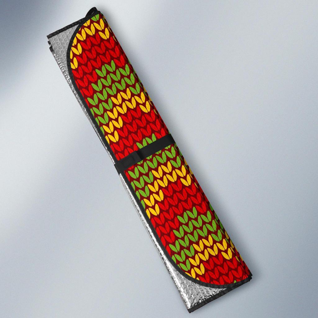Jamaican Pattern Print Car Sun Shade-grizzshop