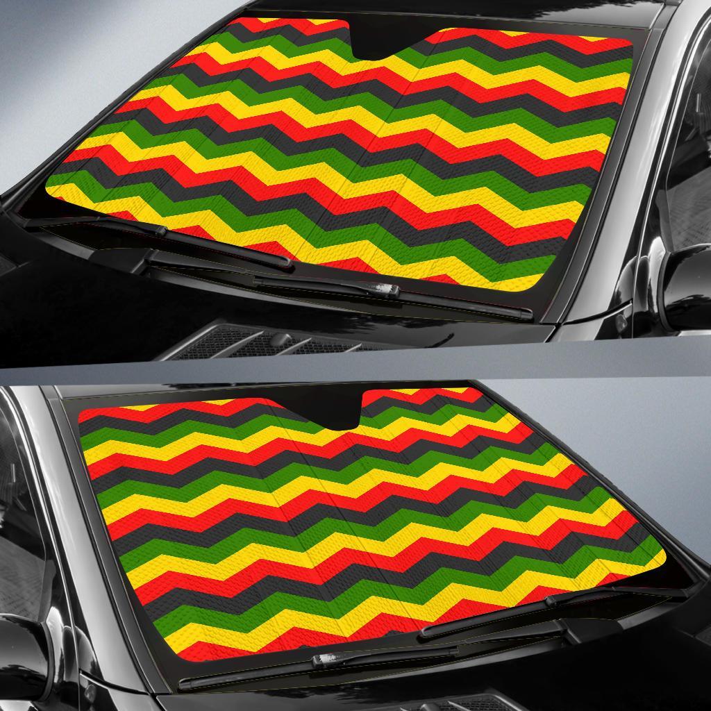 Jamaican Print Pattern Car Sun Shade-grizzshop