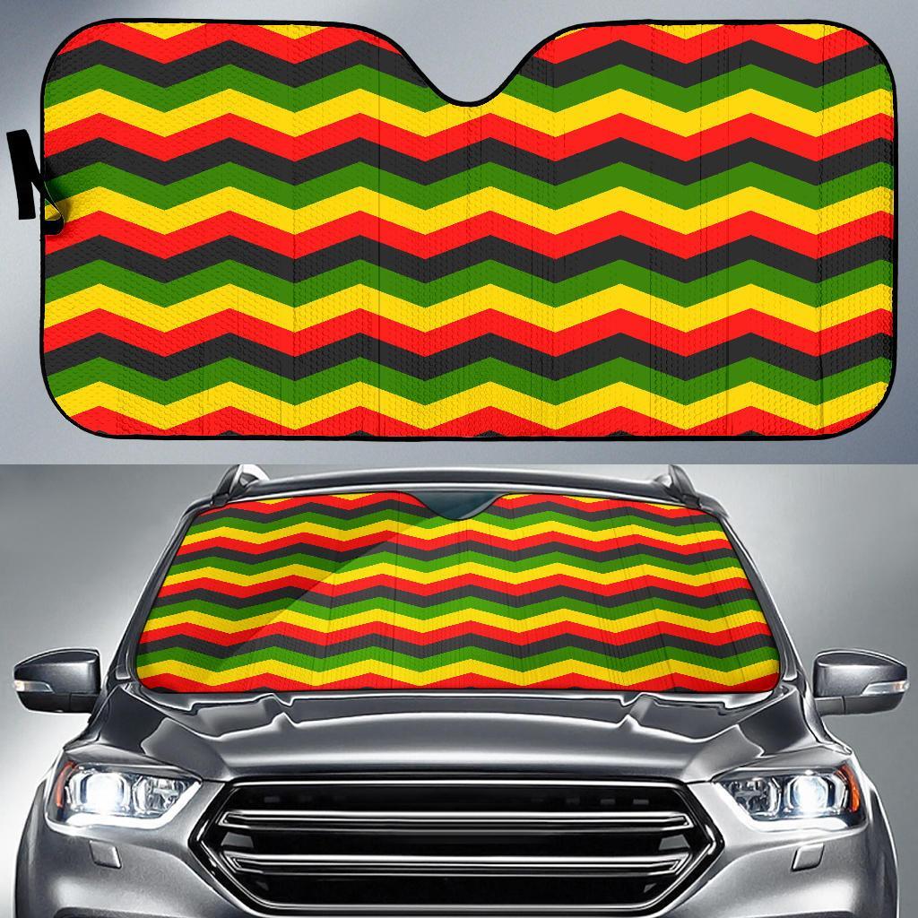 Jamaican Print Pattern Car Sun Shade-grizzshop