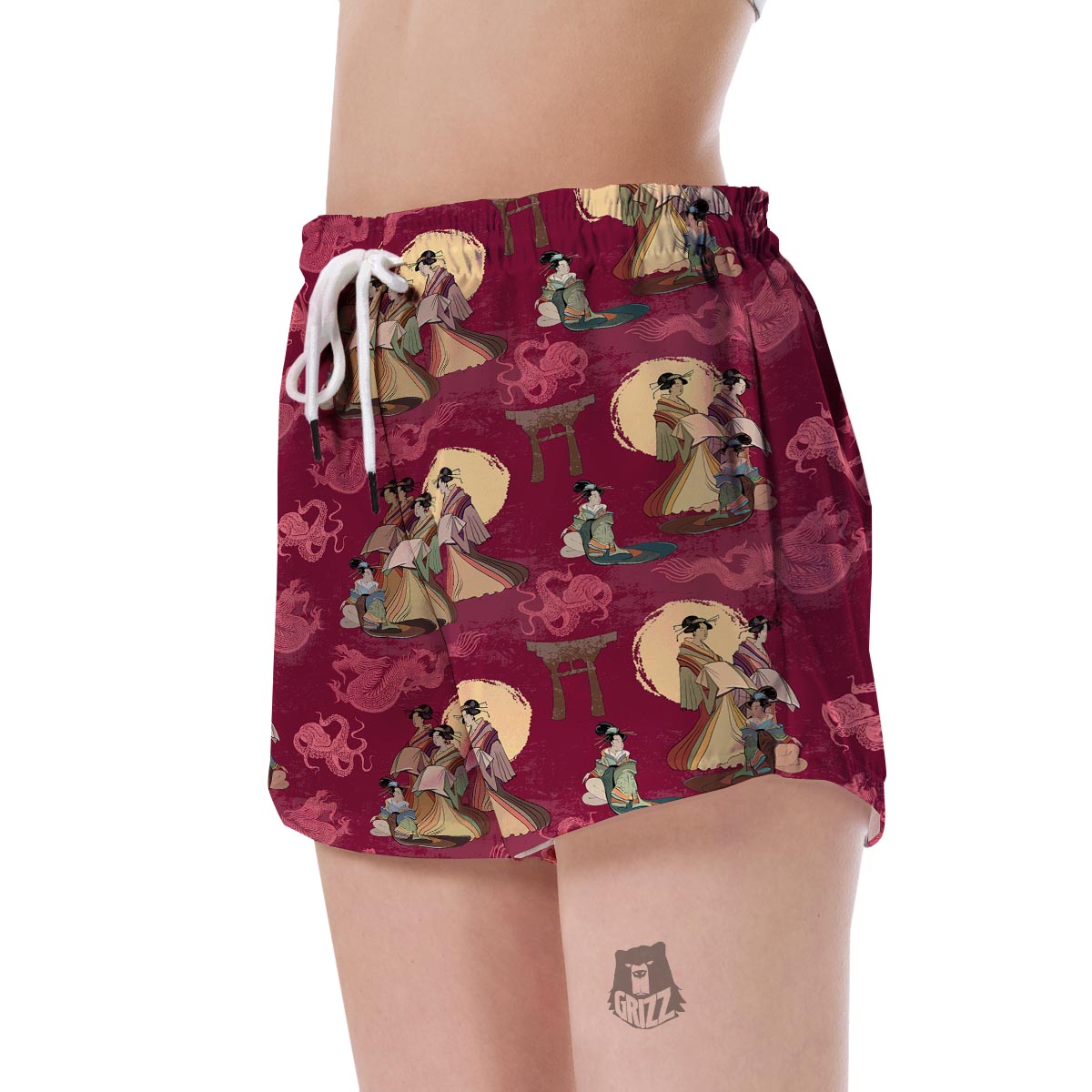 Japanese Tokyo Pattern Print Women's Shorts-grizzshop