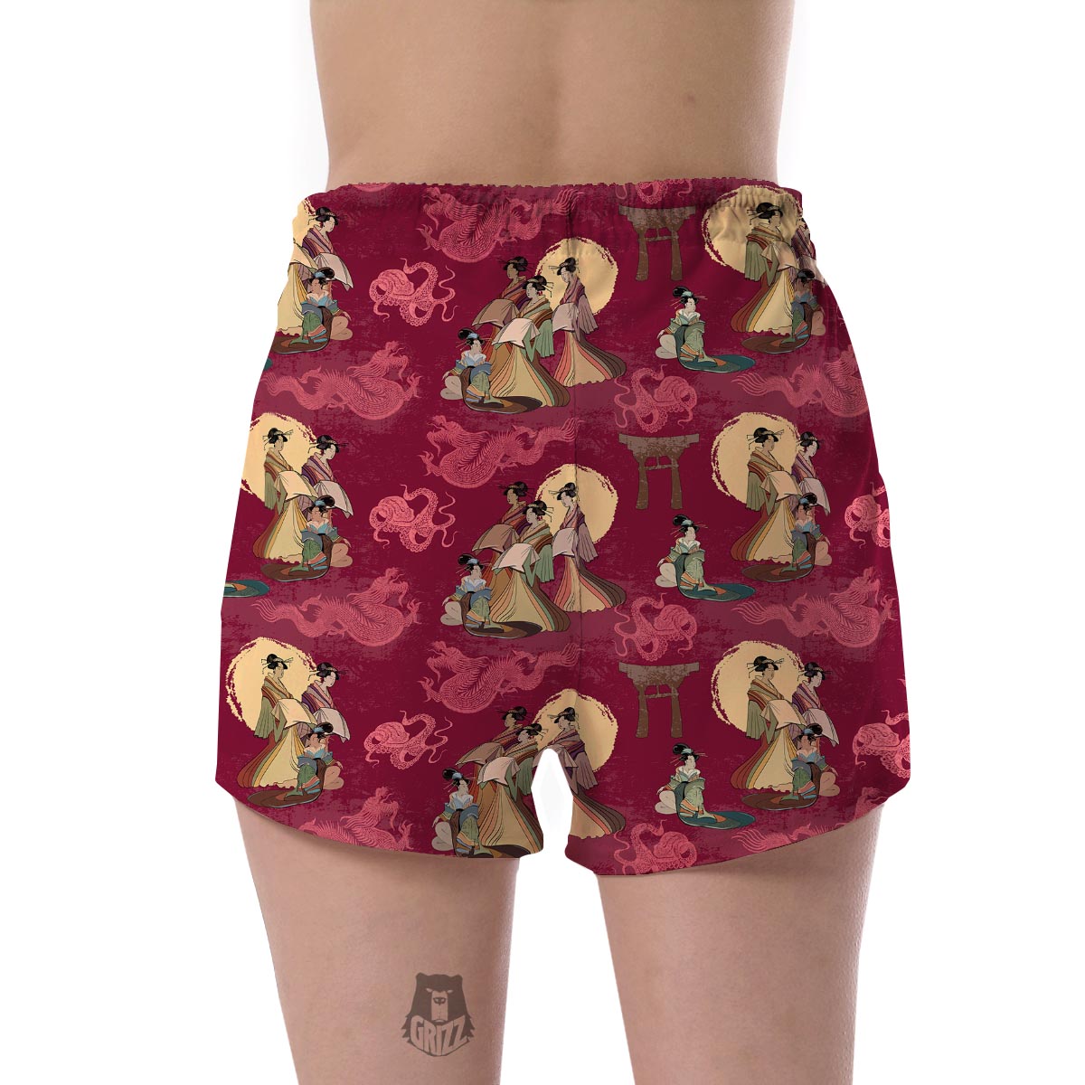 Japanese Tokyo Pattern Print Women's Shorts-grizzshop
