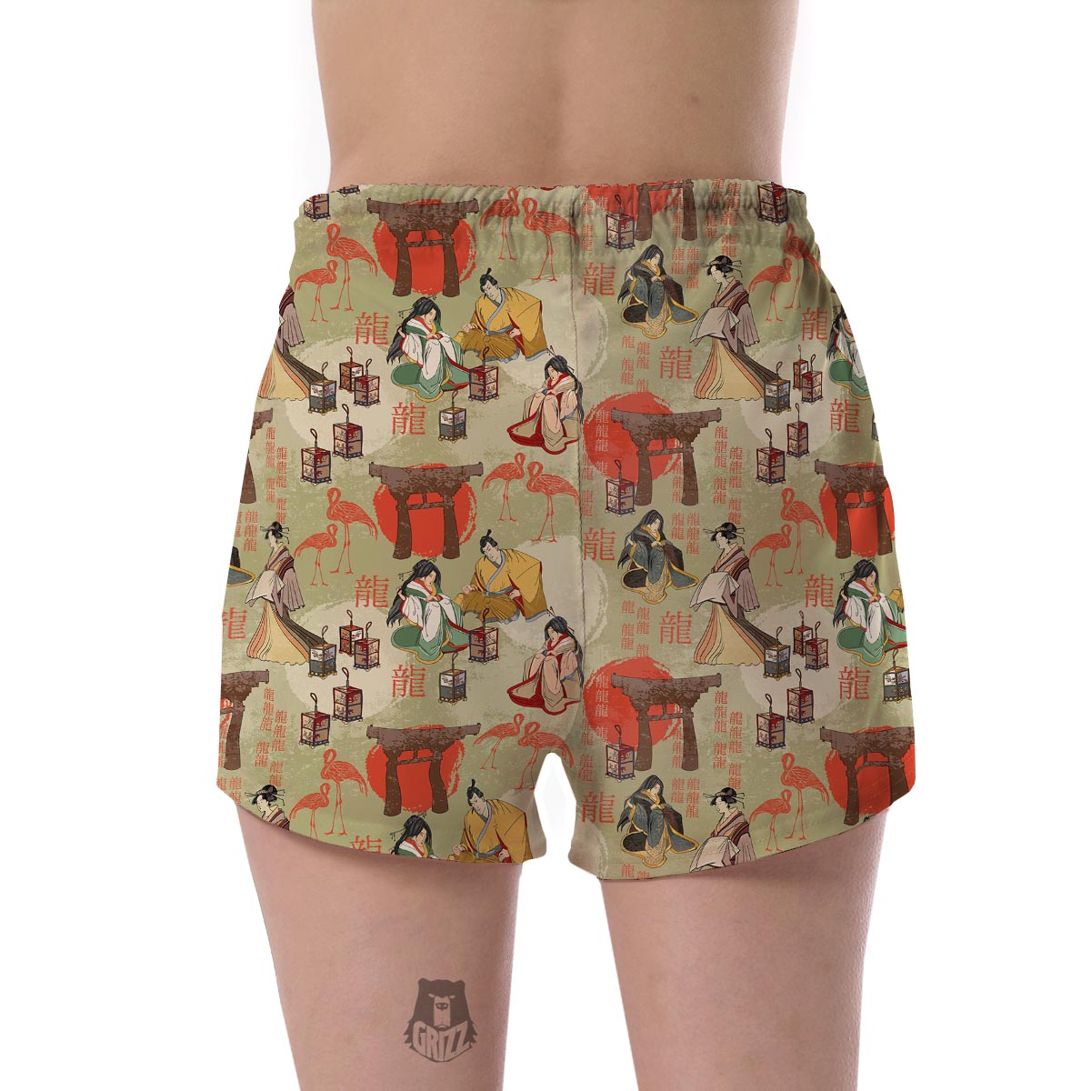 Japanese Tokyo Print Pattern Women's Shorts-grizzshop