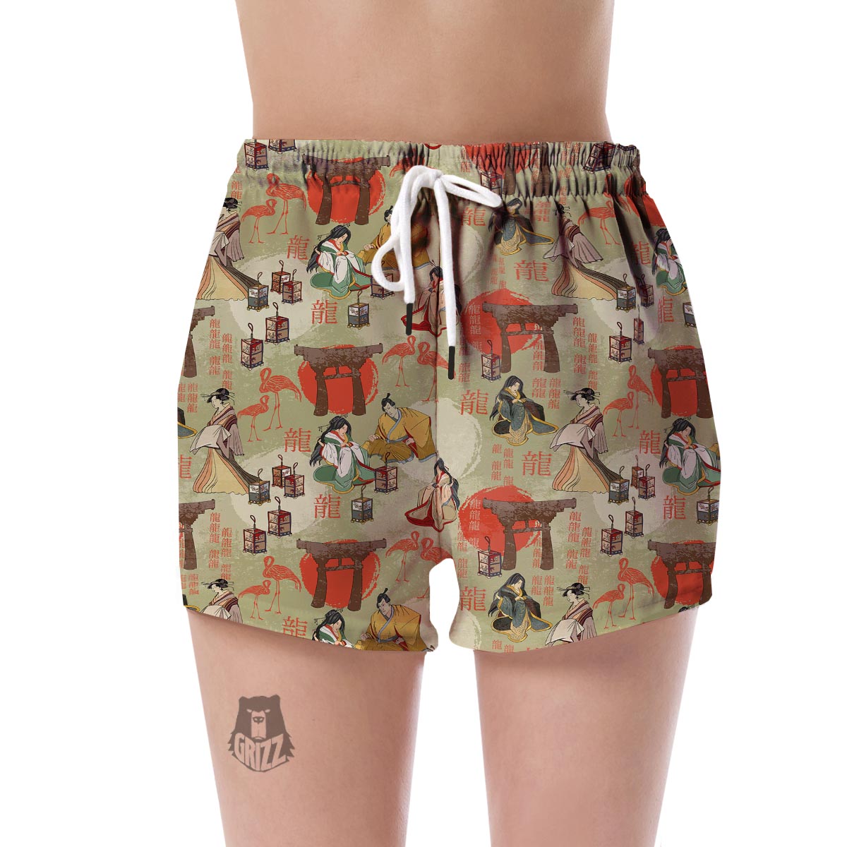 Japanese Tokyo Print Pattern Women's Shorts-grizzshop
