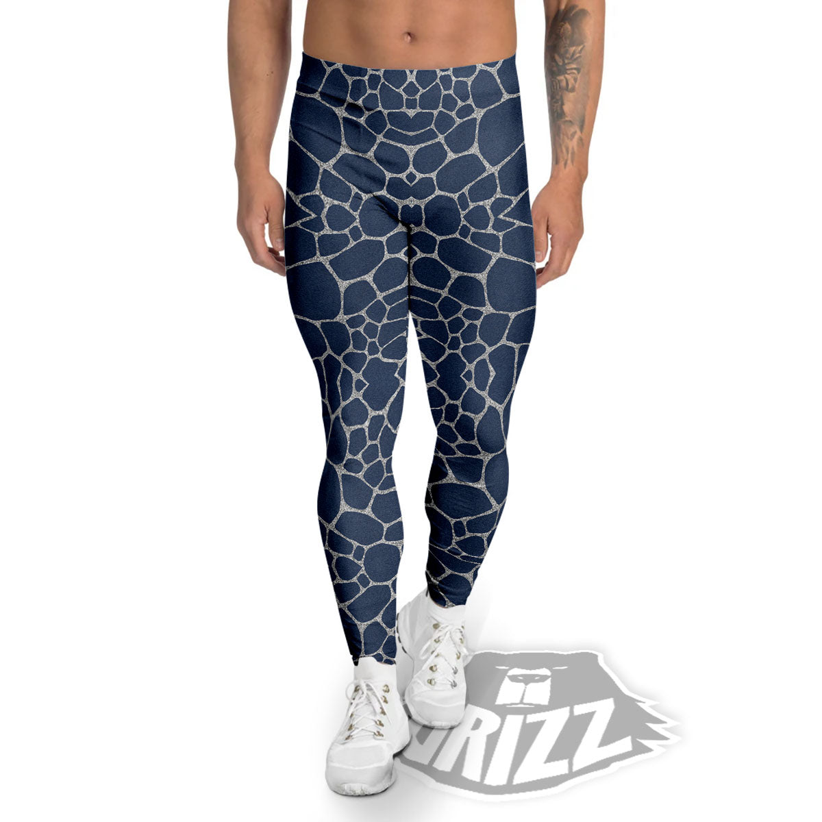 Jeans Giraffe Denim Print Pattern Men's Leggings-grizzshop