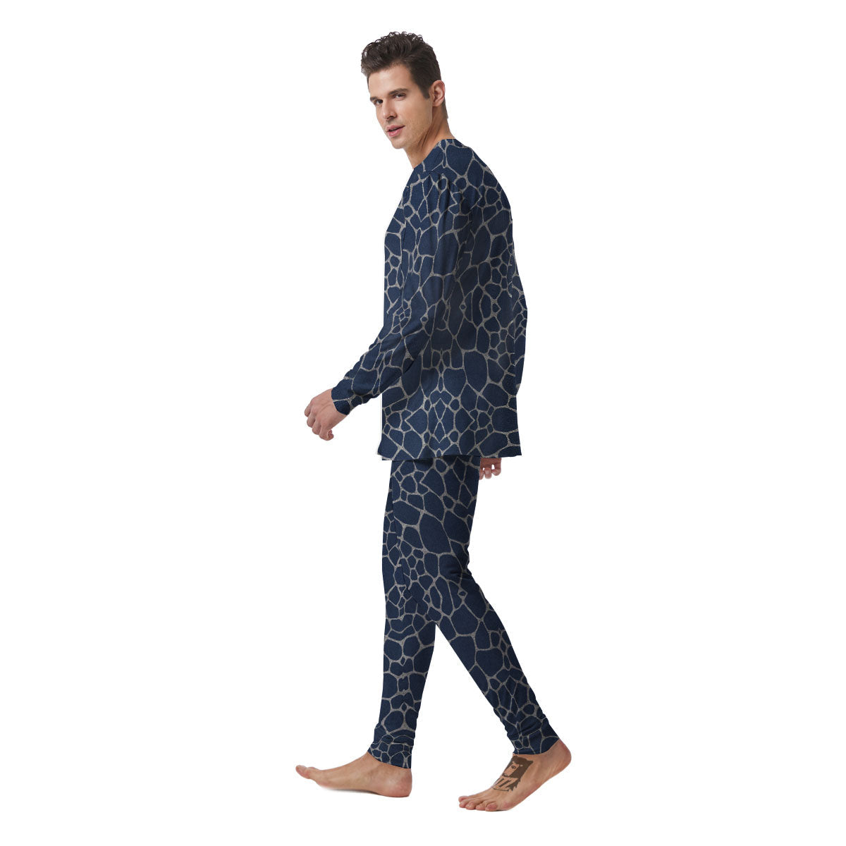 Jeans Giraffe Denim Print Pattern Men's Pajamas-grizzshop