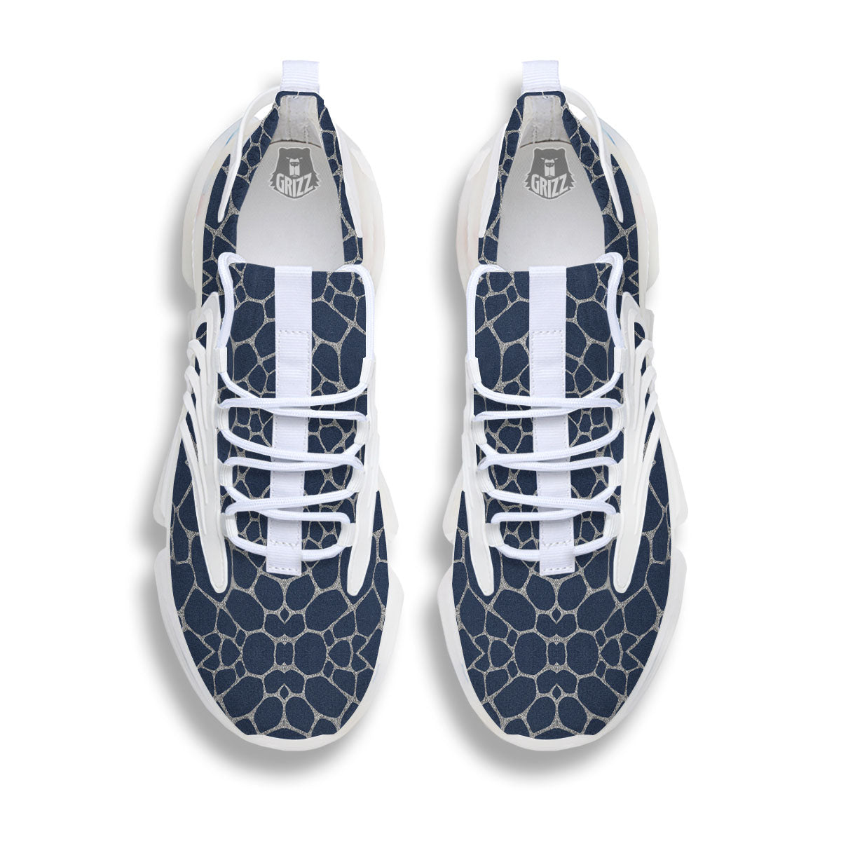 Jeans Giraffe Denim Print Pattern White Gym Shoes-grizzshop